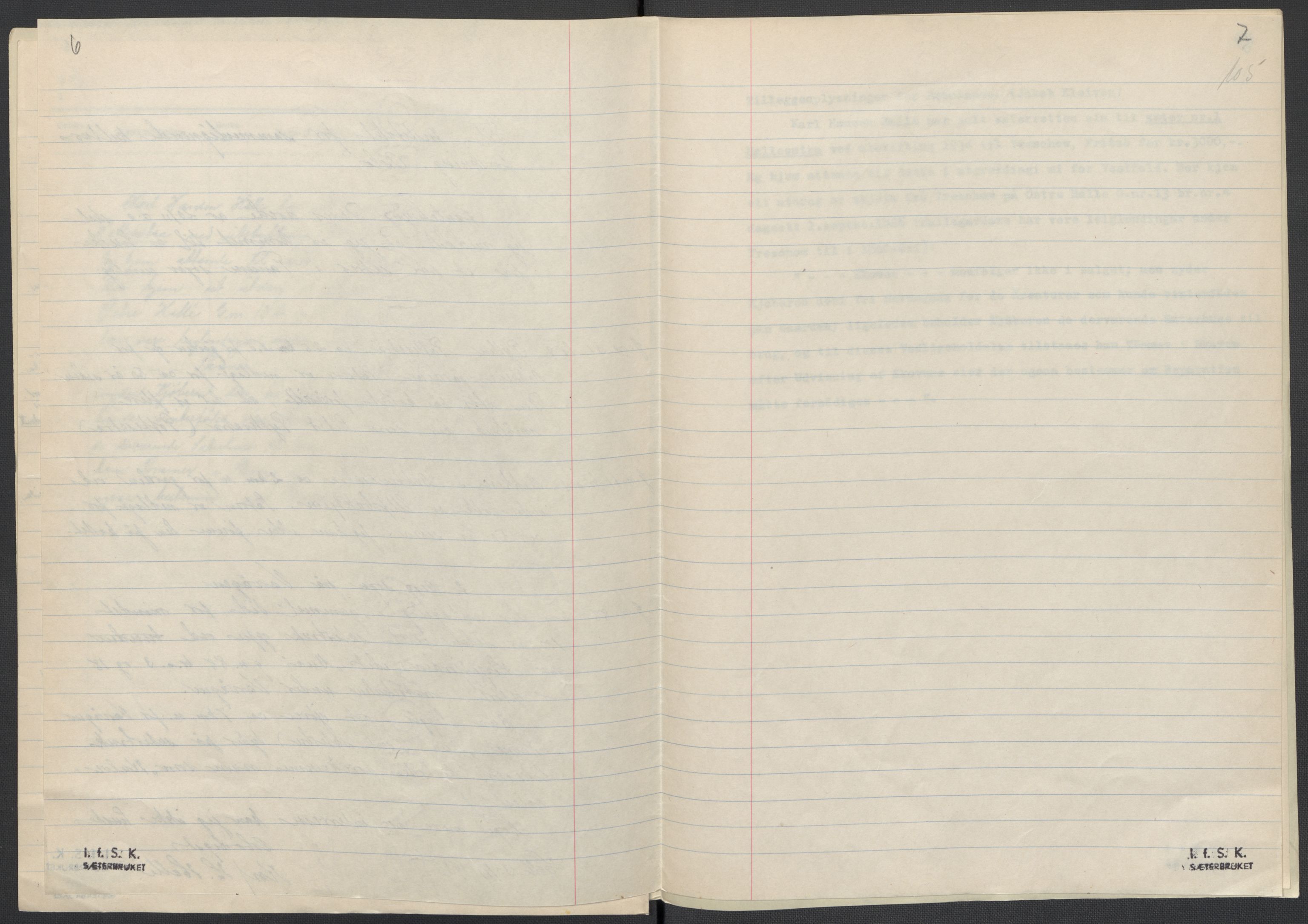 Instituttet for sammenlignende kulturforskning, AV/RA-PA-0424/F/Fc/L0006/0003: Eske B6: / Vestfold (perm XV), 1932-1935, p. 105