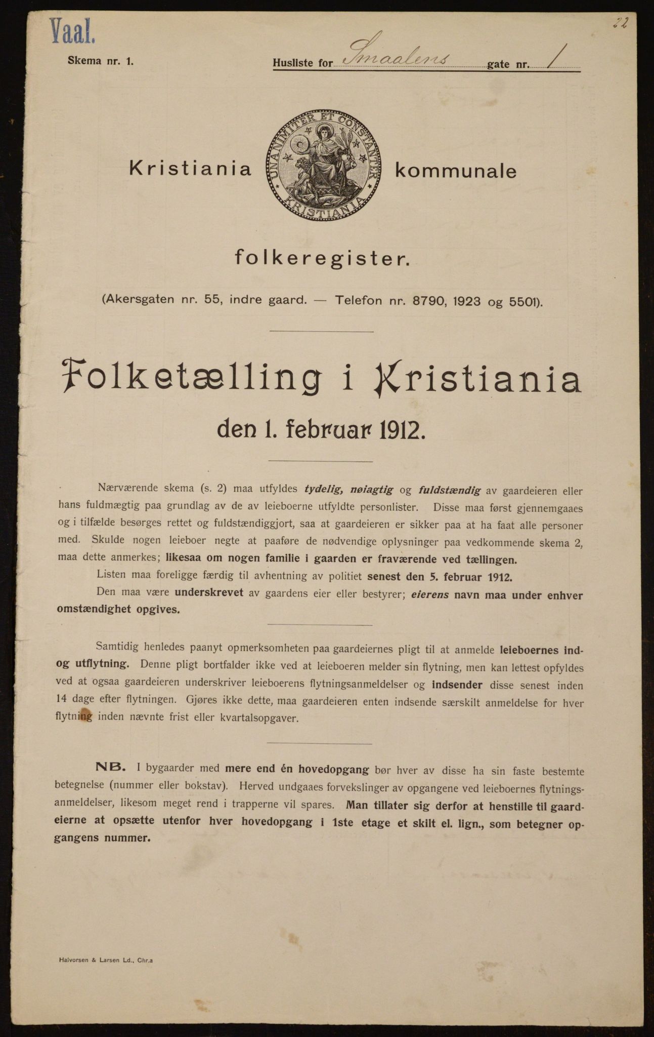 OBA, Municipal Census 1912 for Kristiania, 1912, p. 97983