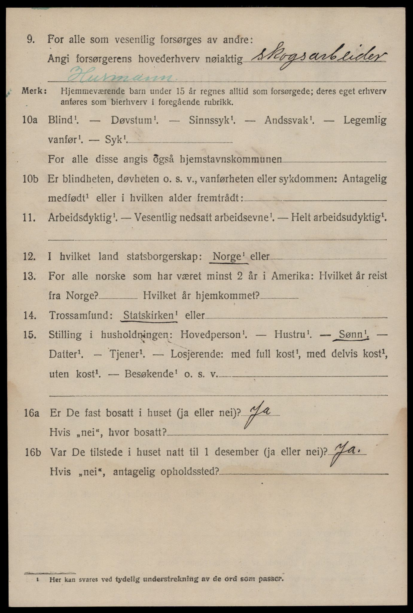 SAKO, 1920 census for Seljord, 1920, p. 4201