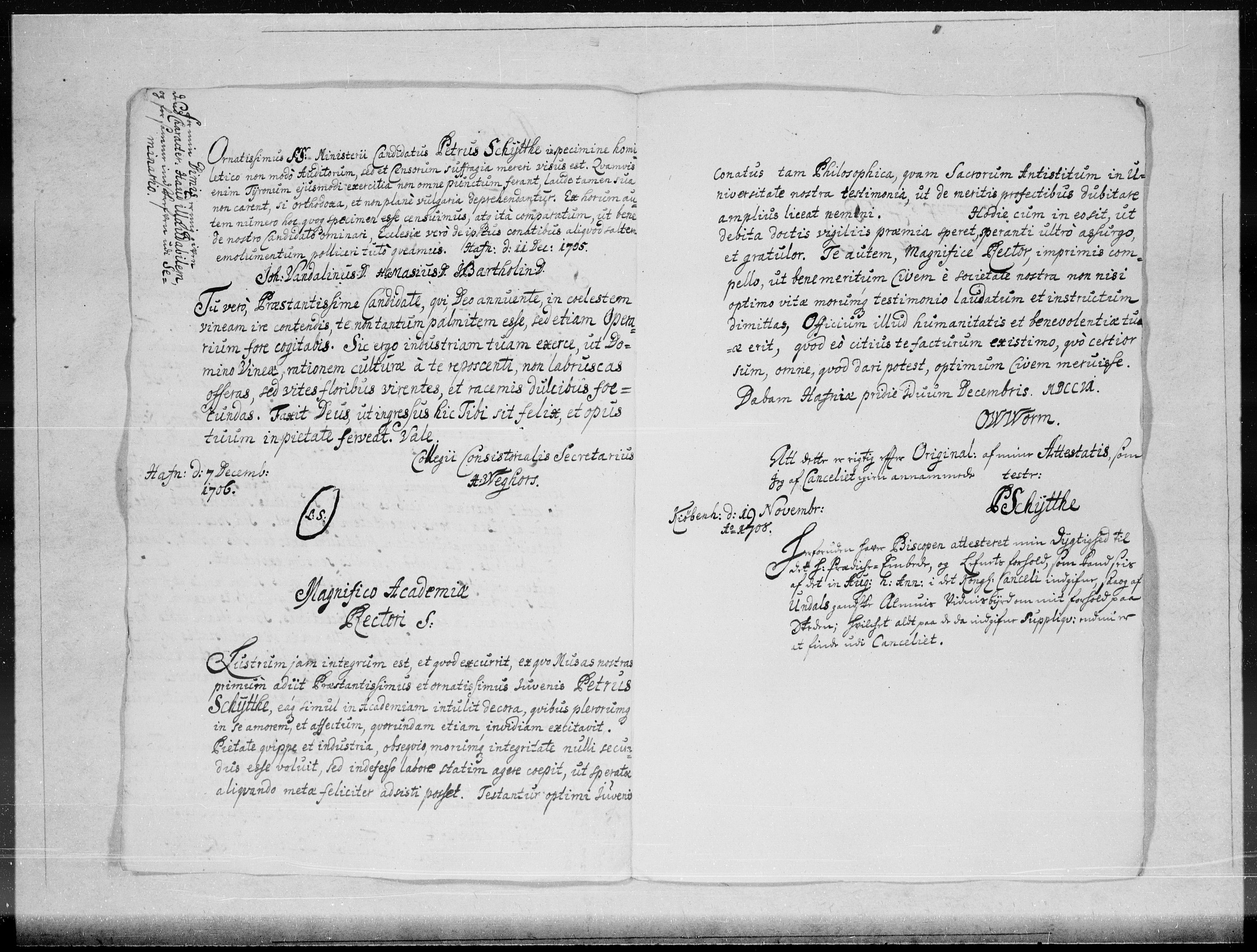 Danske Kanselli 1572-1799, AV/RA-EA-3023/F/Fc/Fcc/Fcca/L0066: Norske innlegg 1572-1799, 1708, p. 223