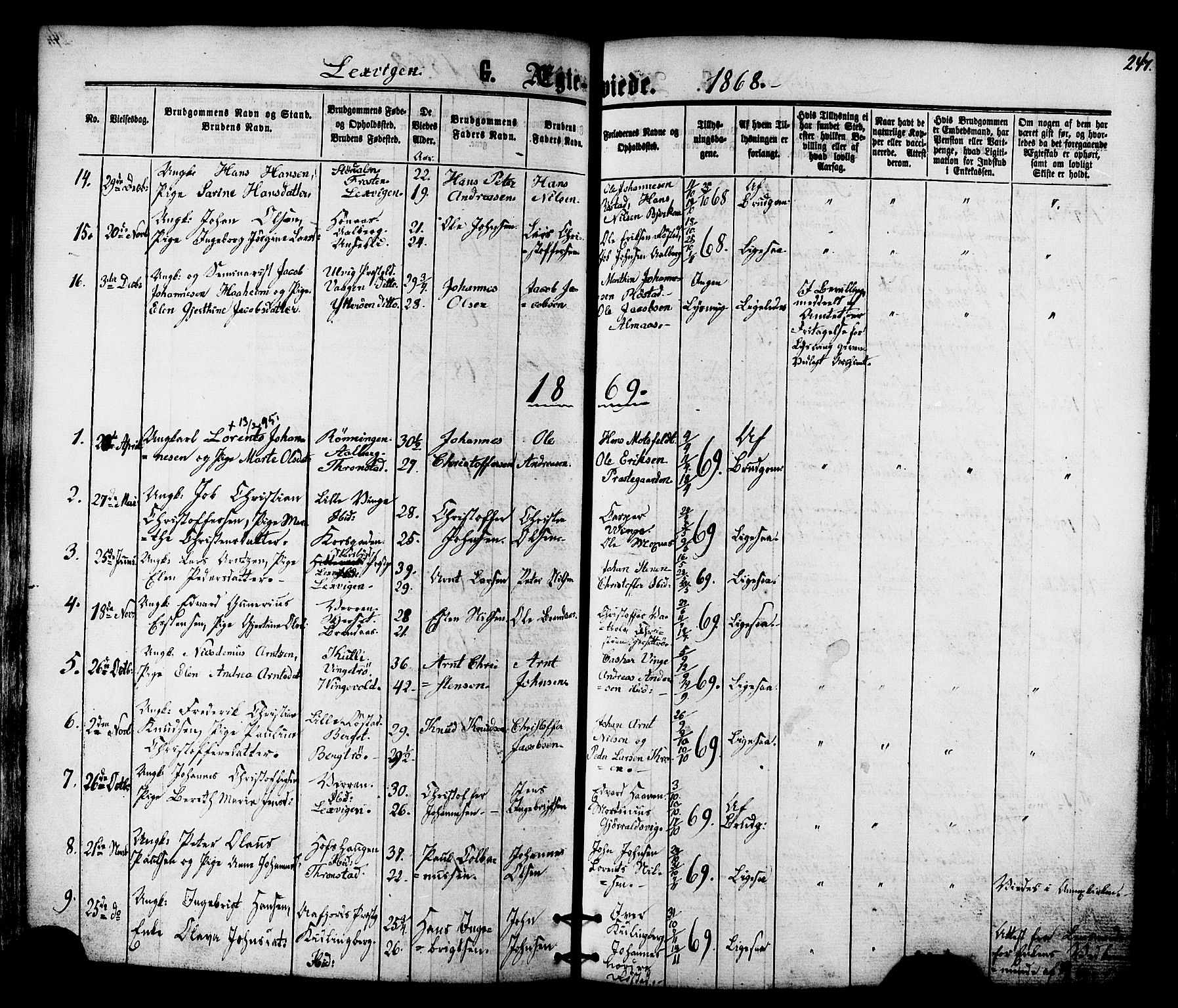 Ministerialprotokoller, klokkerbøker og fødselsregistre - Nord-Trøndelag, AV/SAT-A-1458/701/L0009: Parish register (official) no. 701A09 /1, 1864-1882, p. 247