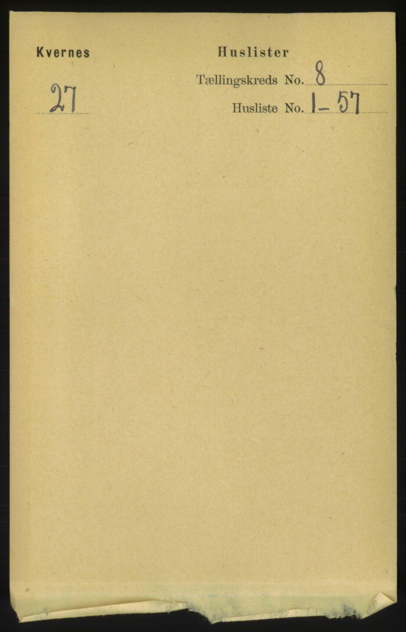 RA, 1891 census for 1553 Kvernes, 1891, p. 3456