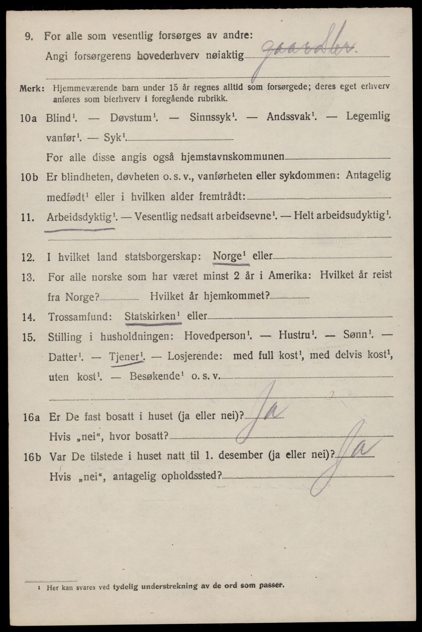 SAST, 1920 census for Varhaug, 1920, p. 2932