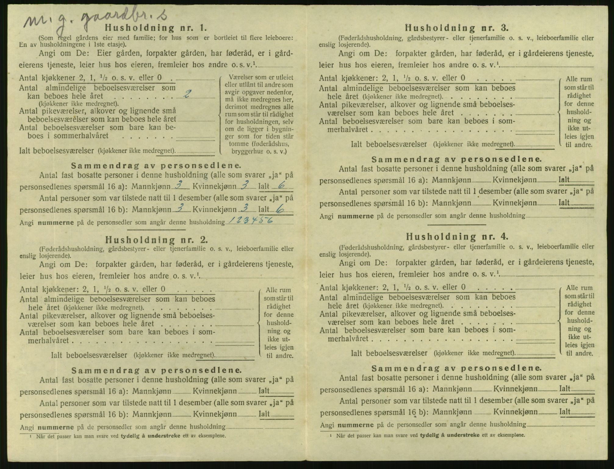 SAT, 1920 census for Vanylven, 1920, p. 618