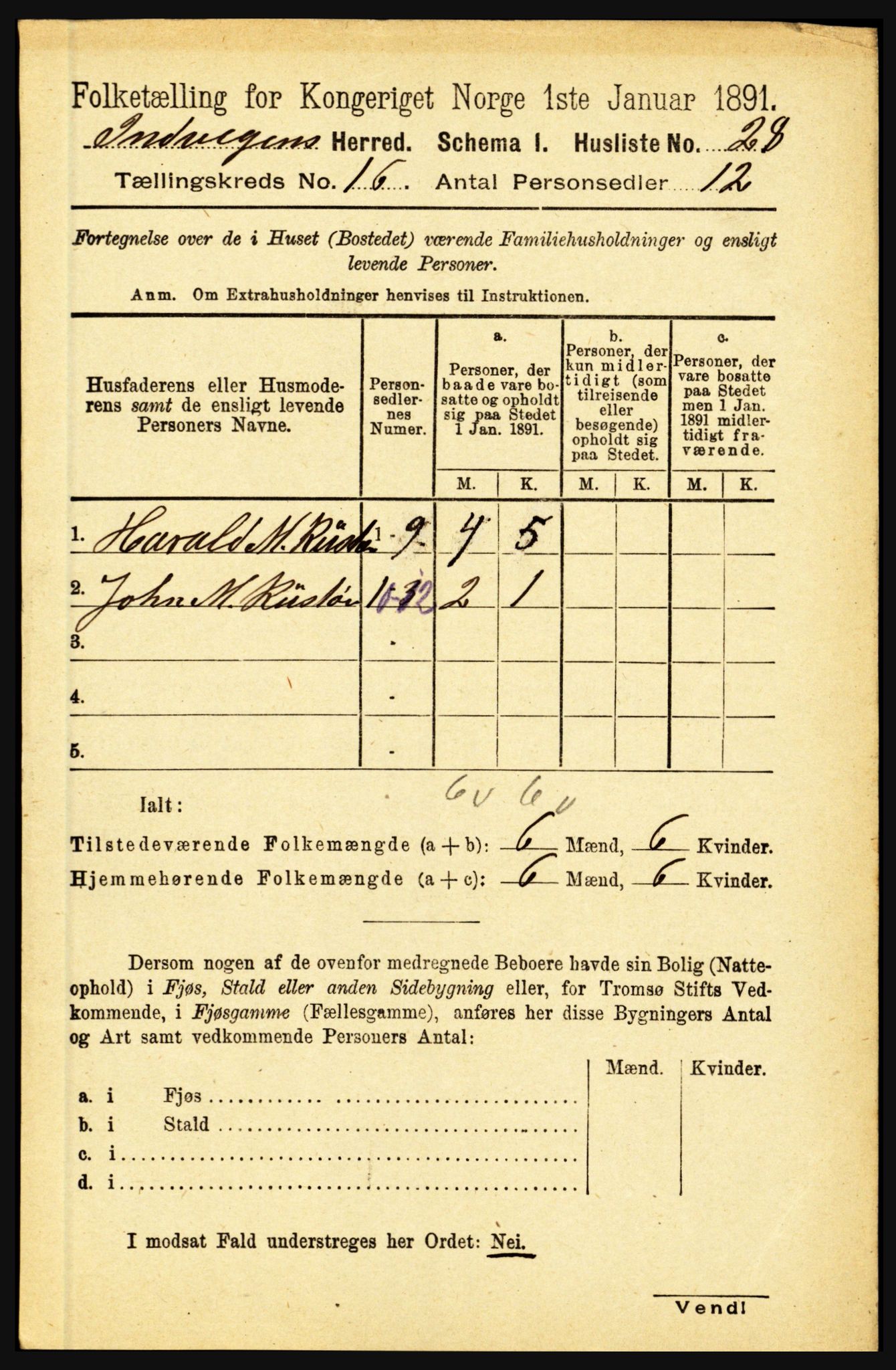 RA, 1891 census for 1447 Innvik, 1891, p. 3404