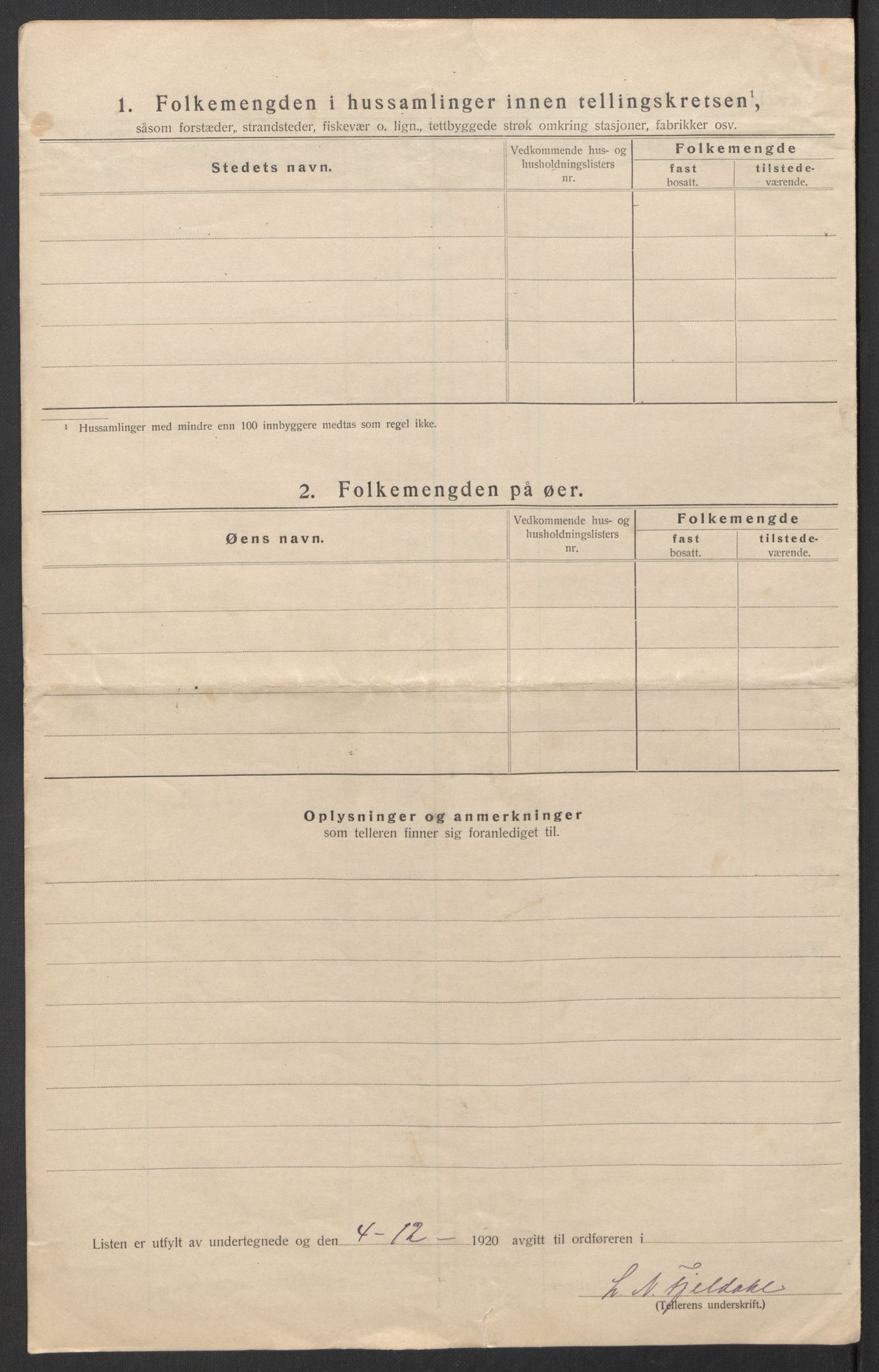 SAT, 1920 census for Ankenes, 1920, p. 30