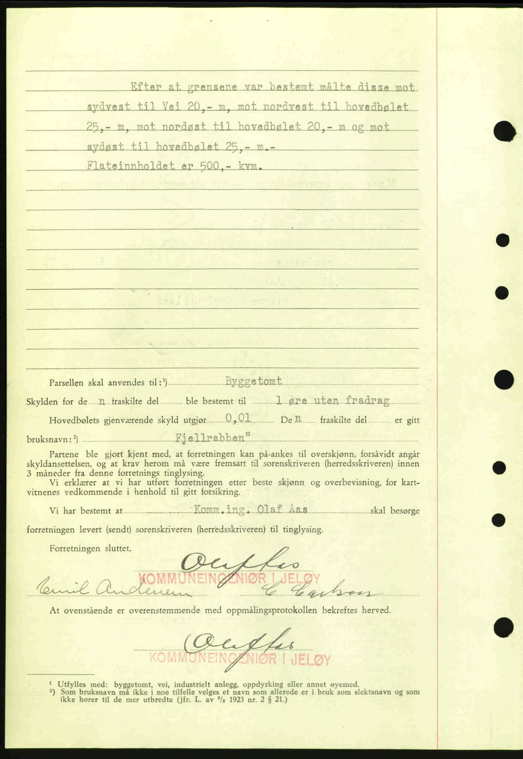 Moss sorenskriveri, AV/SAO-A-10168: Mortgage book no. A9, 1941-1942, Diary no: : 2275/1941