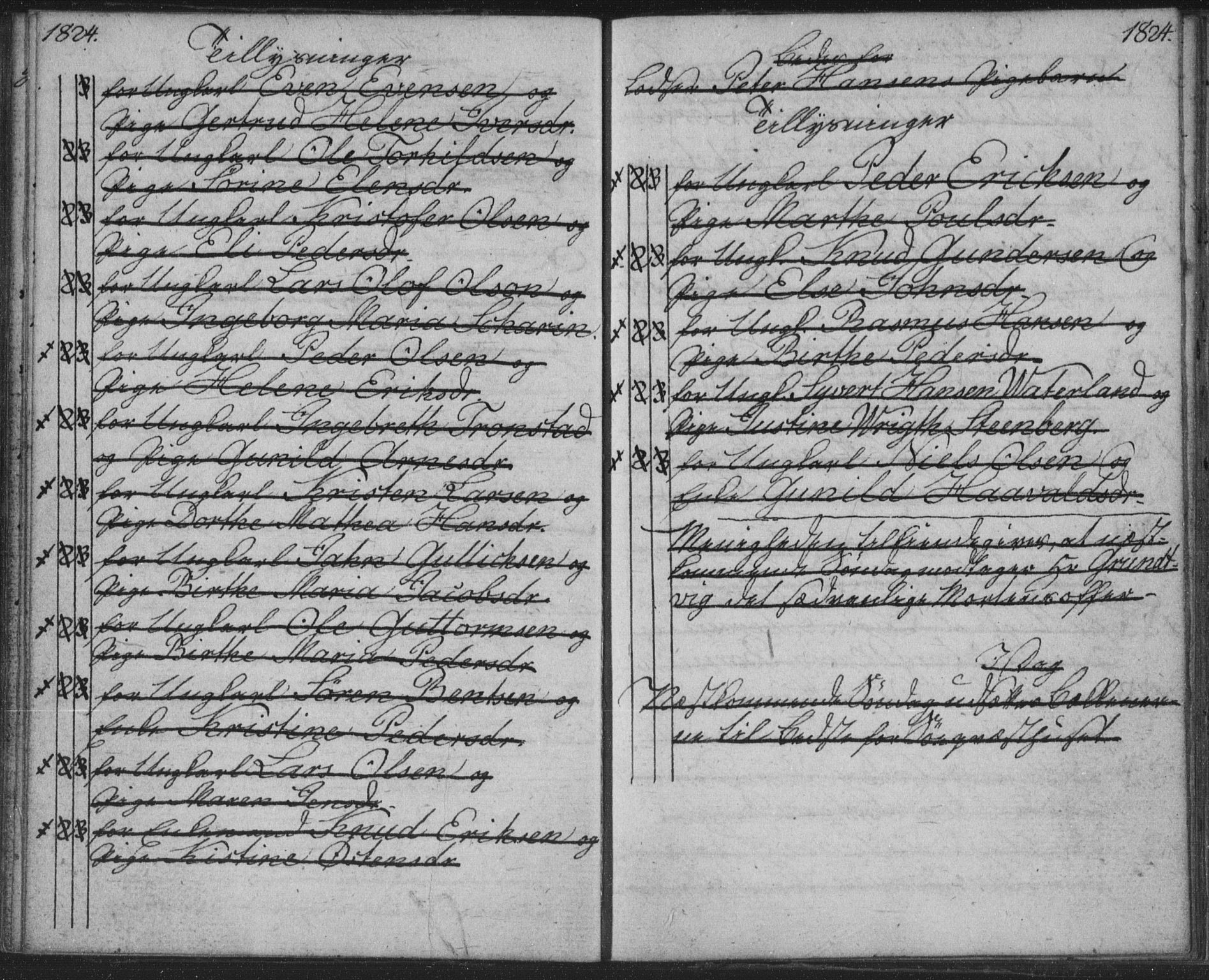 Bragernes kirkebøker, AV/SAKO-A-6/H/Ha/L0001: Banns register no. 1, 1817-1831