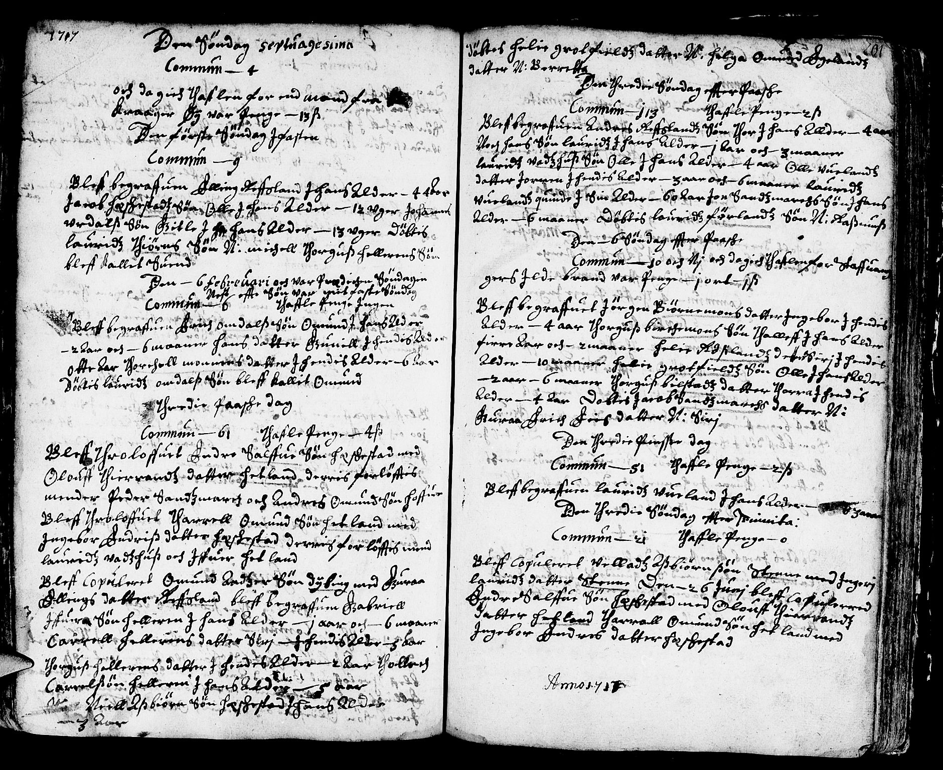 Helleland sokneprestkontor, AV/SAST-A-101810: Parish register (official) no. A 1 /3, 1713-1761, p. 201