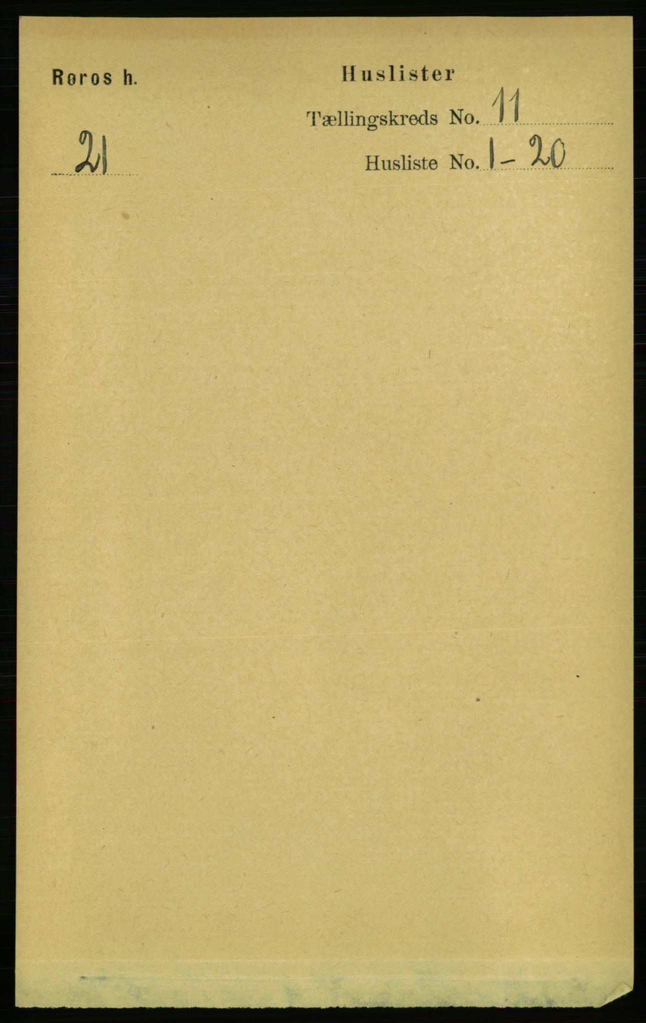 RA, 1891 census for 1640 Røros, 1891, p. 2206