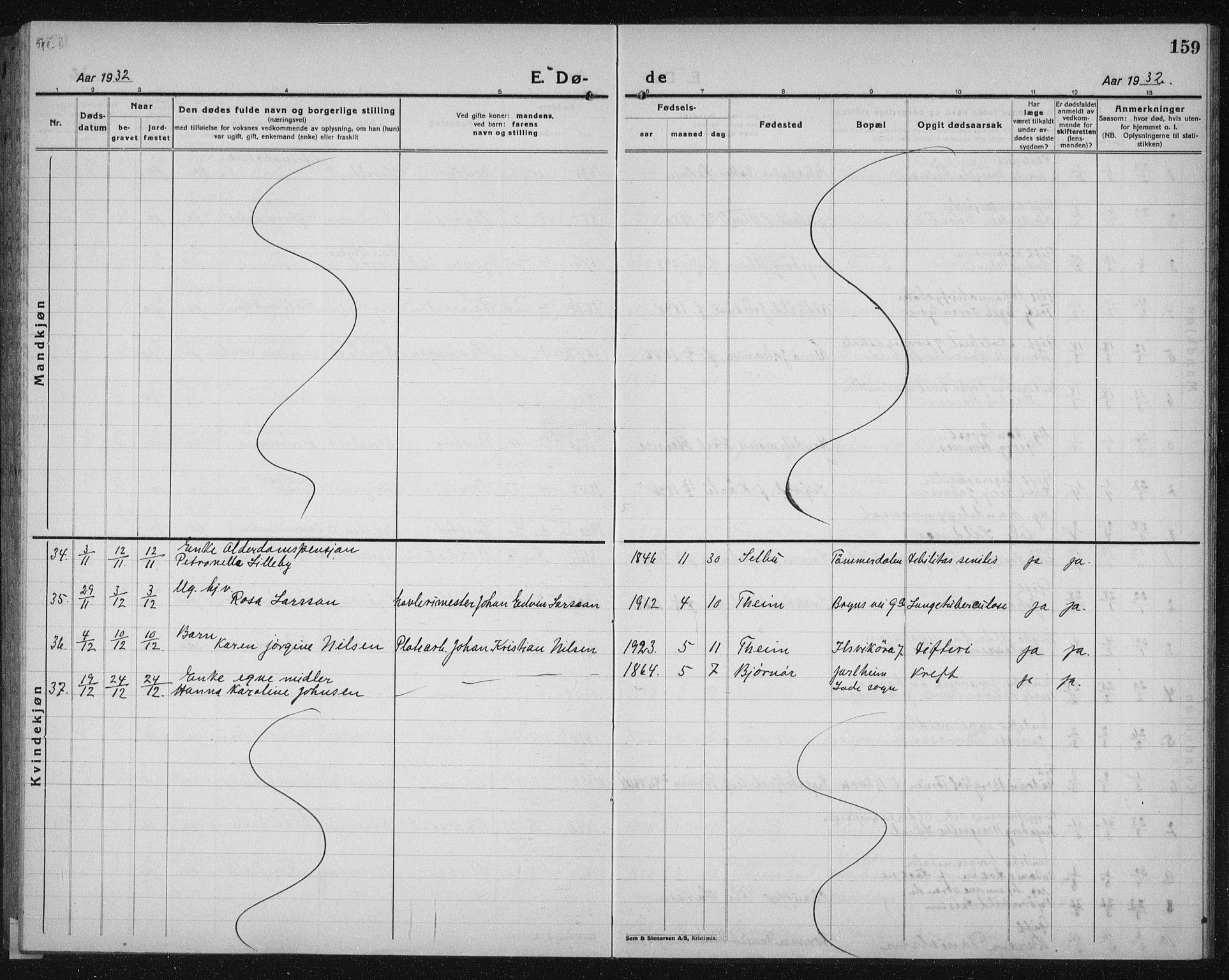 Ministerialprotokoller, klokkerbøker og fødselsregistre - Sør-Trøndelag, SAT/A-1456/603/L0176: Parish register (copy) no. 603C04, 1923-1941, p. 159