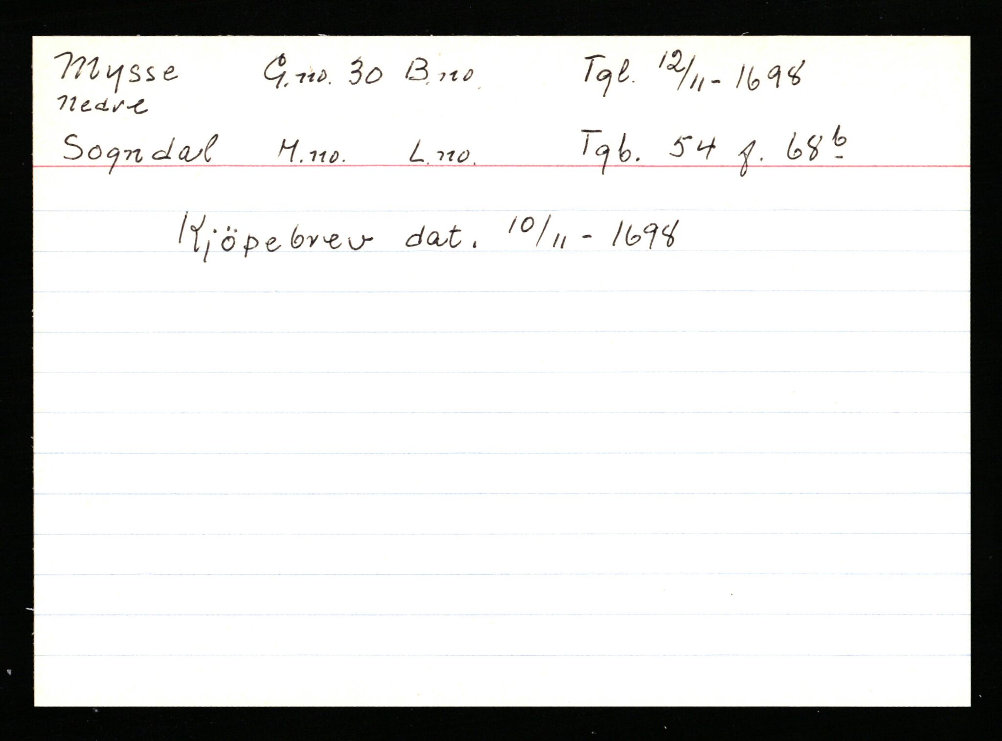 Statsarkivet i Stavanger, AV/SAST-A-101971/03/Y/Ym/L0040: Åstedskort sortert etter gårdsnavn: Mykje - Navrestad, 1600-1950, p. 97