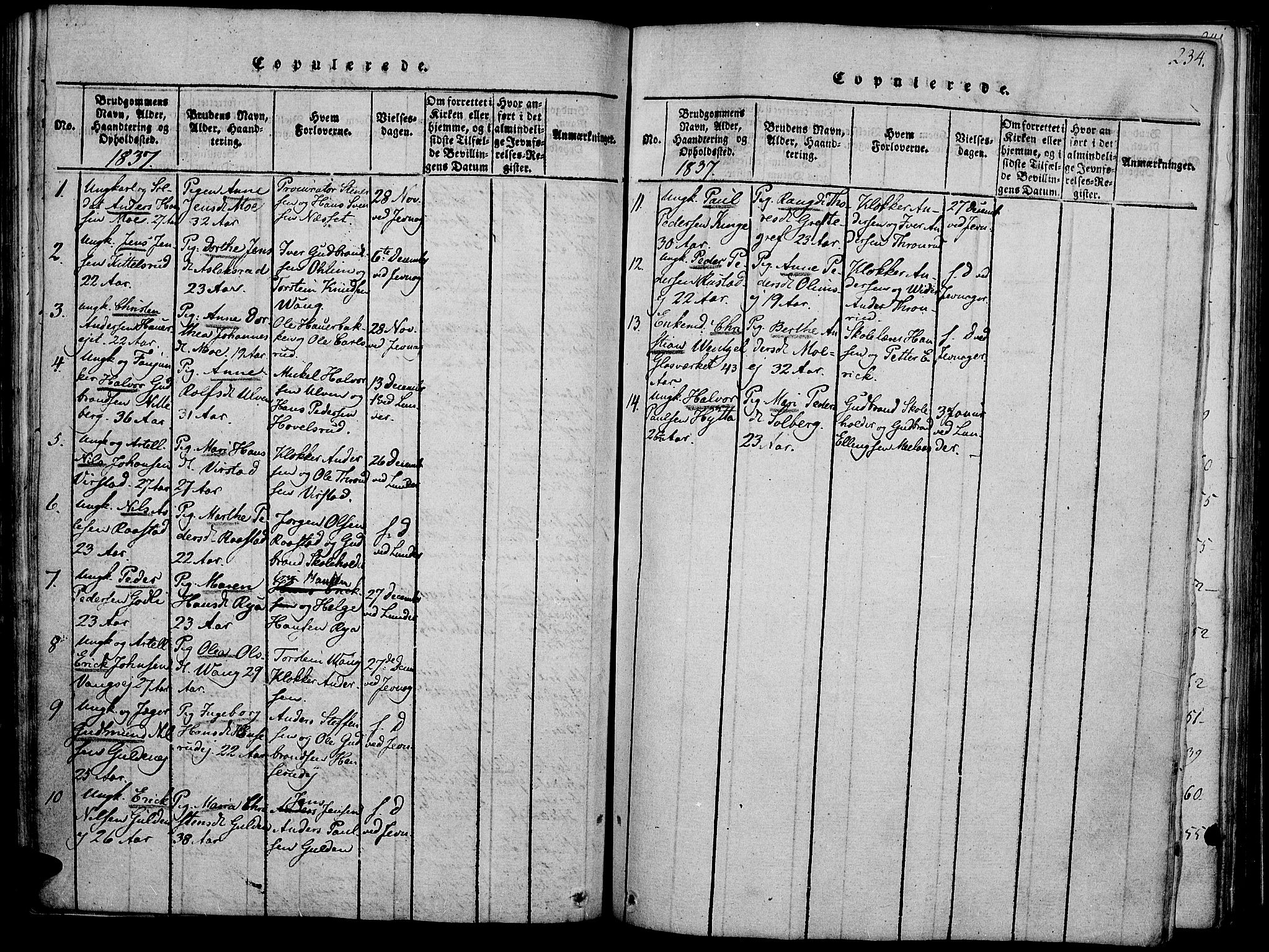 Jevnaker prestekontor, SAH/PREST-116/H/Ha/Haa/L0005: Parish register (official) no. 5, 1815-1837, p. 234