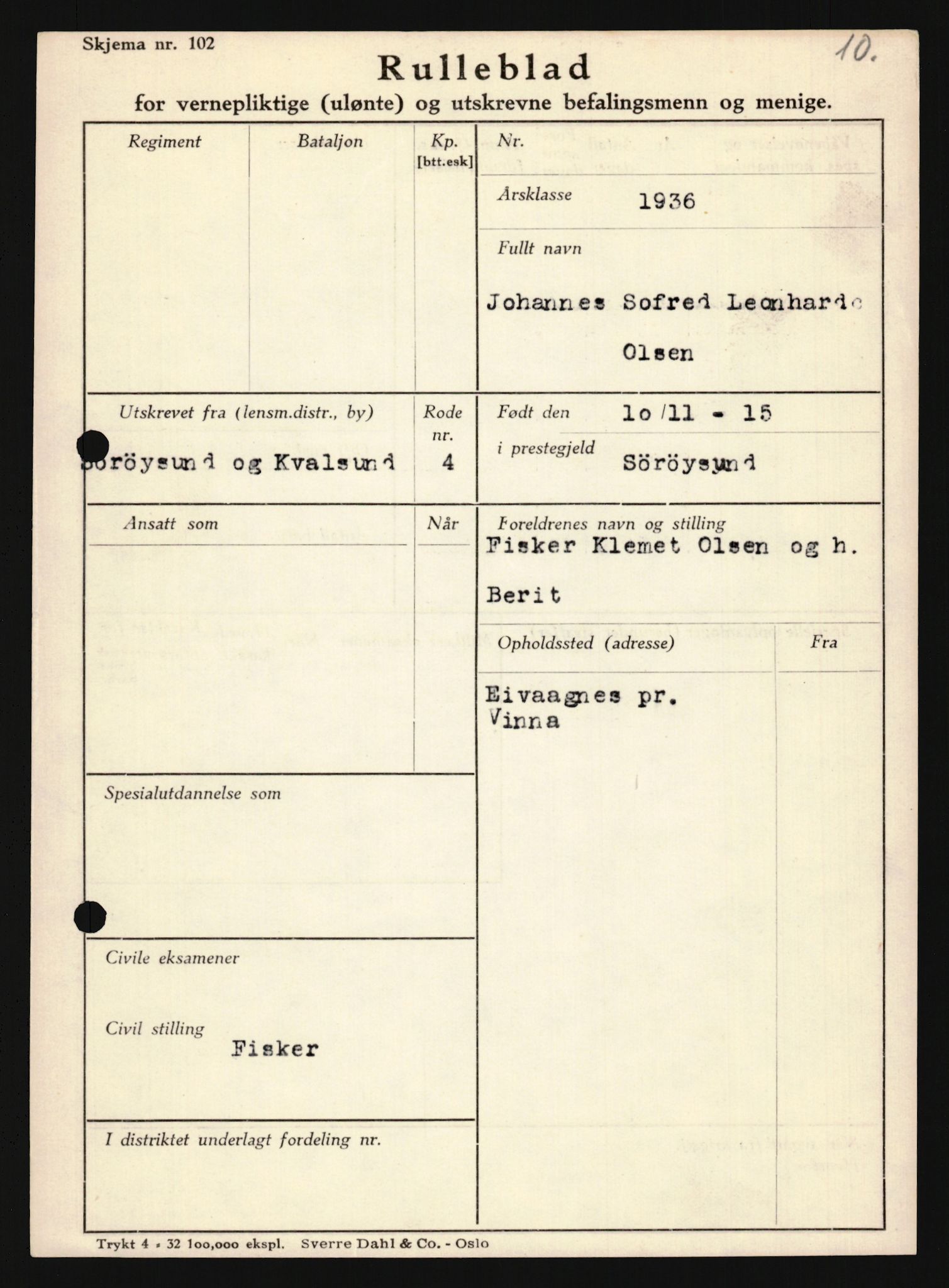 Forsvaret, Troms infanteriregiment nr. 16, AV/RA-RAFA-3146/P/Pa/L0020: Rulleblad for regimentets menige mannskaper, årsklasse 1936, 1936, p. 1025