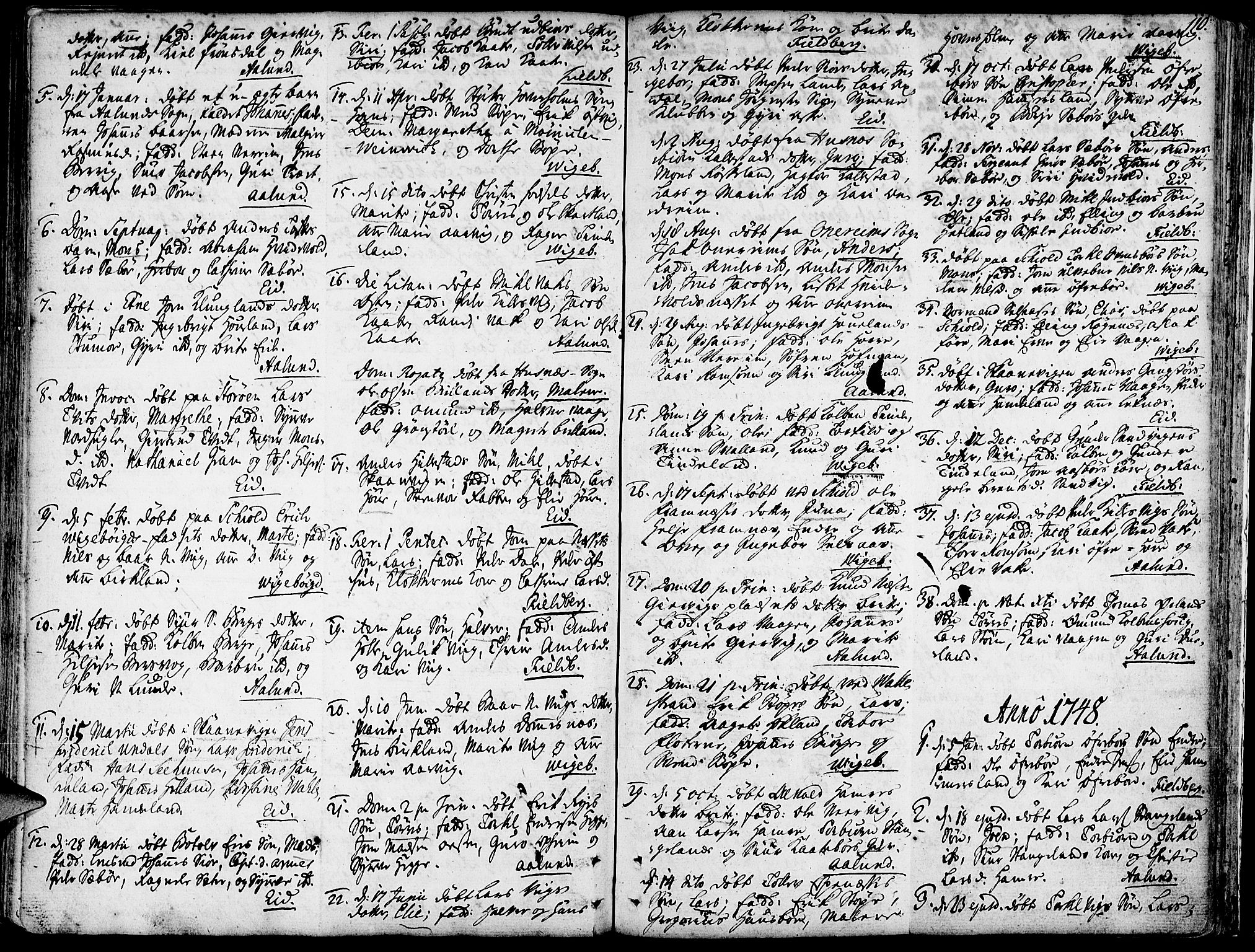 Fjelberg sokneprestembete, SAB/A-75201/H/Haa: Parish register (official) no. A 1, 1739-1759, p. 110