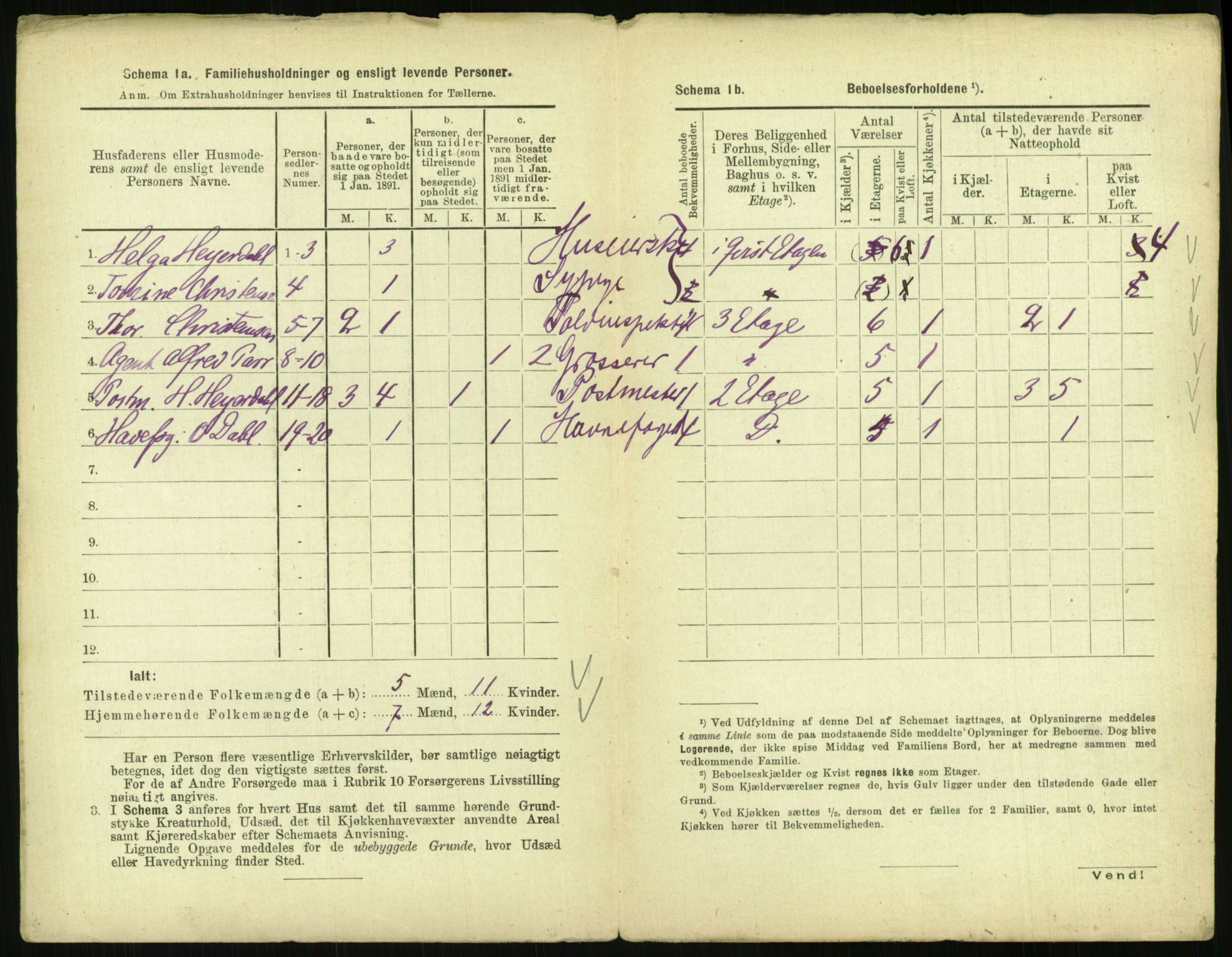 RA, 1891 census for 0903 Arendal, 1891, p. 79