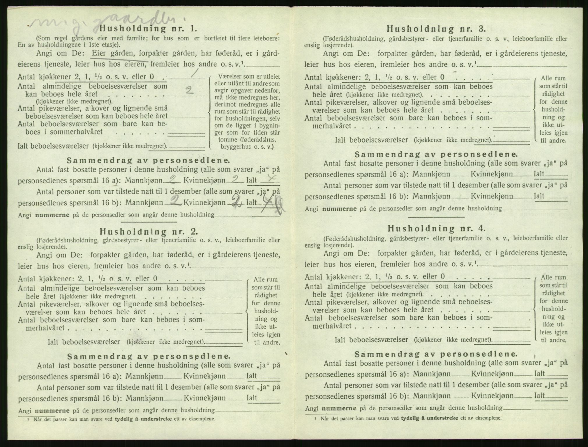 SAT, 1920 census for Vatne, 1920, p. 47