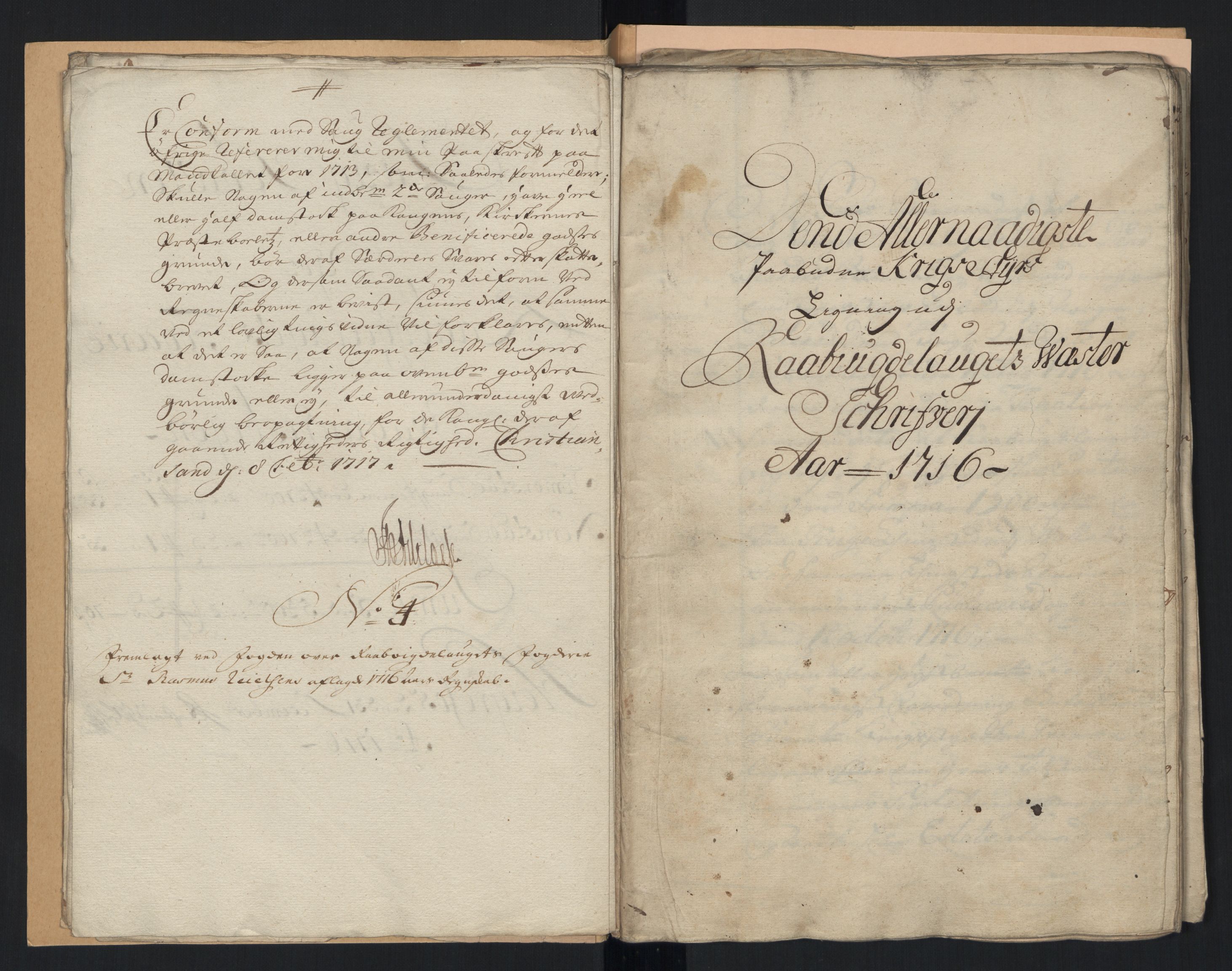 Rentekammeret inntil 1814, Reviderte regnskaper, Fogderegnskap, AV/RA-EA-4092/R40/L2452: Fogderegnskap Råbyggelag, 1716-1717, p. 23