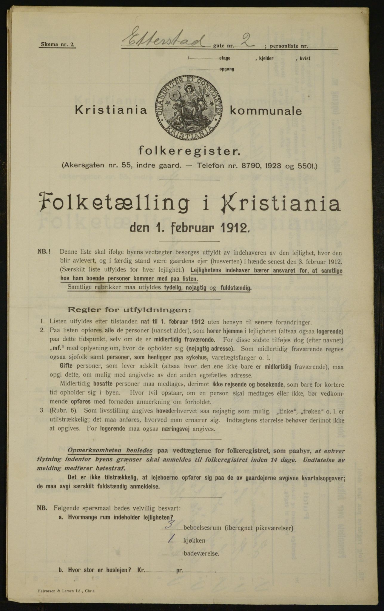 OBA, Municipal Census 1912 for Kristiania, 1912, p. 22302