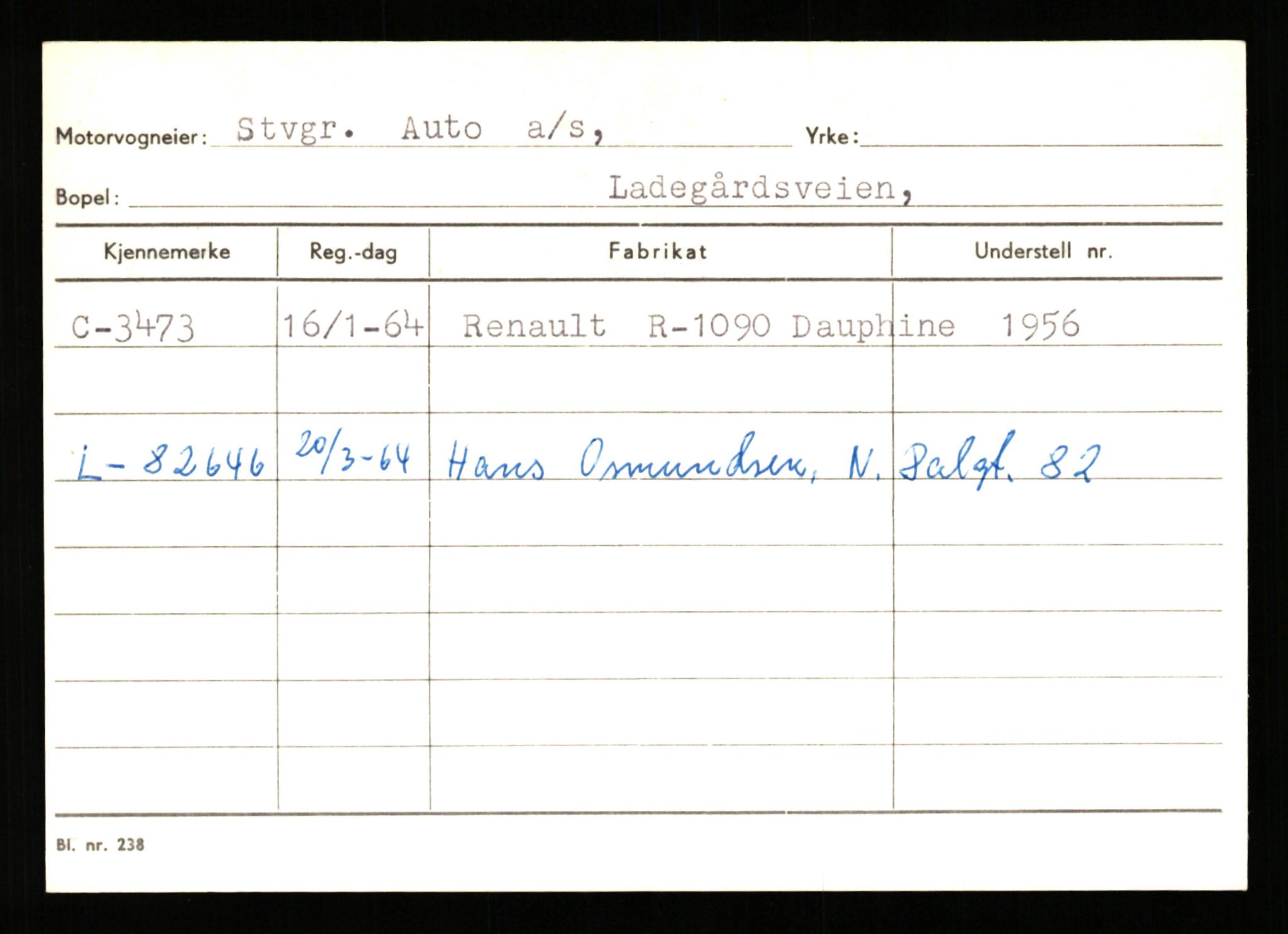 Stavanger trafikkstasjon, SAST/A-101942/0/G/L0001: Registreringsnummer: 0 - 5782, 1930-1971, p. 2175