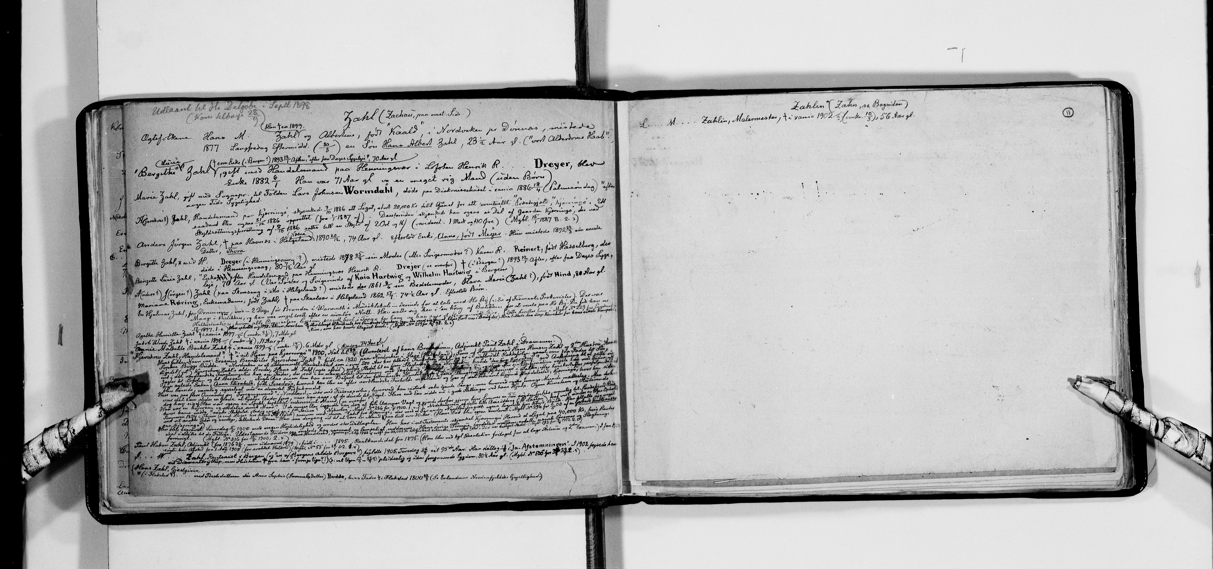 Lassens samlinger, AV/RA-PA-0051/F/Fa/L0048: Personalhistoriske og genealogiske opptegnelser: Yberwasser - Øyseth, 1500-1907