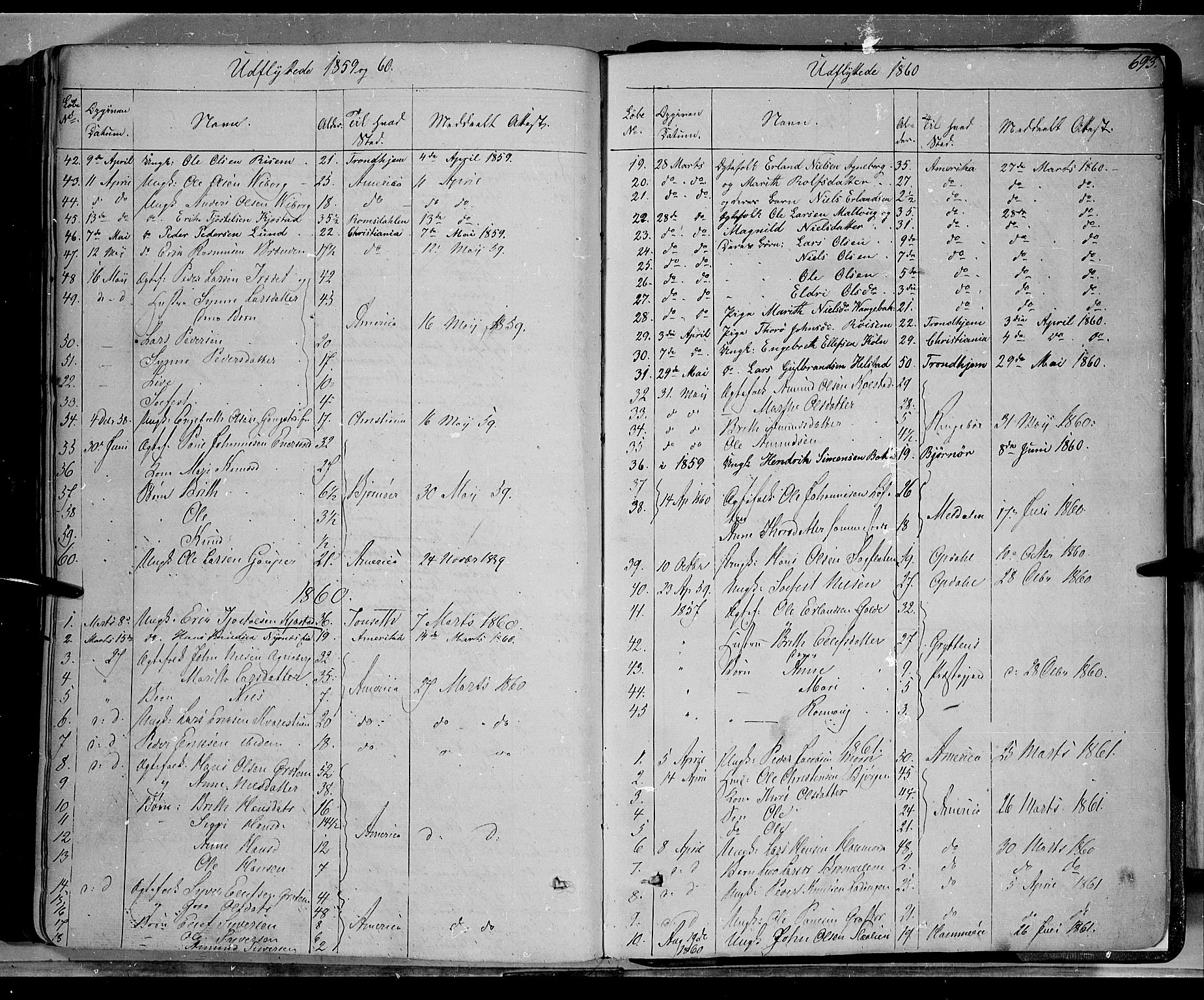 Lom prestekontor, SAH/PREST-070/K/L0006: Parish register (official) no. 6B, 1837-1863, p. 693