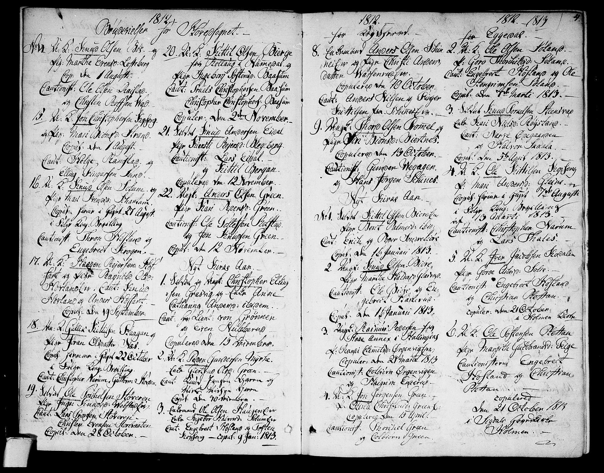 Sigdal kirkebøker, SAKO/A-245/F/Fa/L0004: Parish register (official) no. I 4, 1812-1815, p. 4