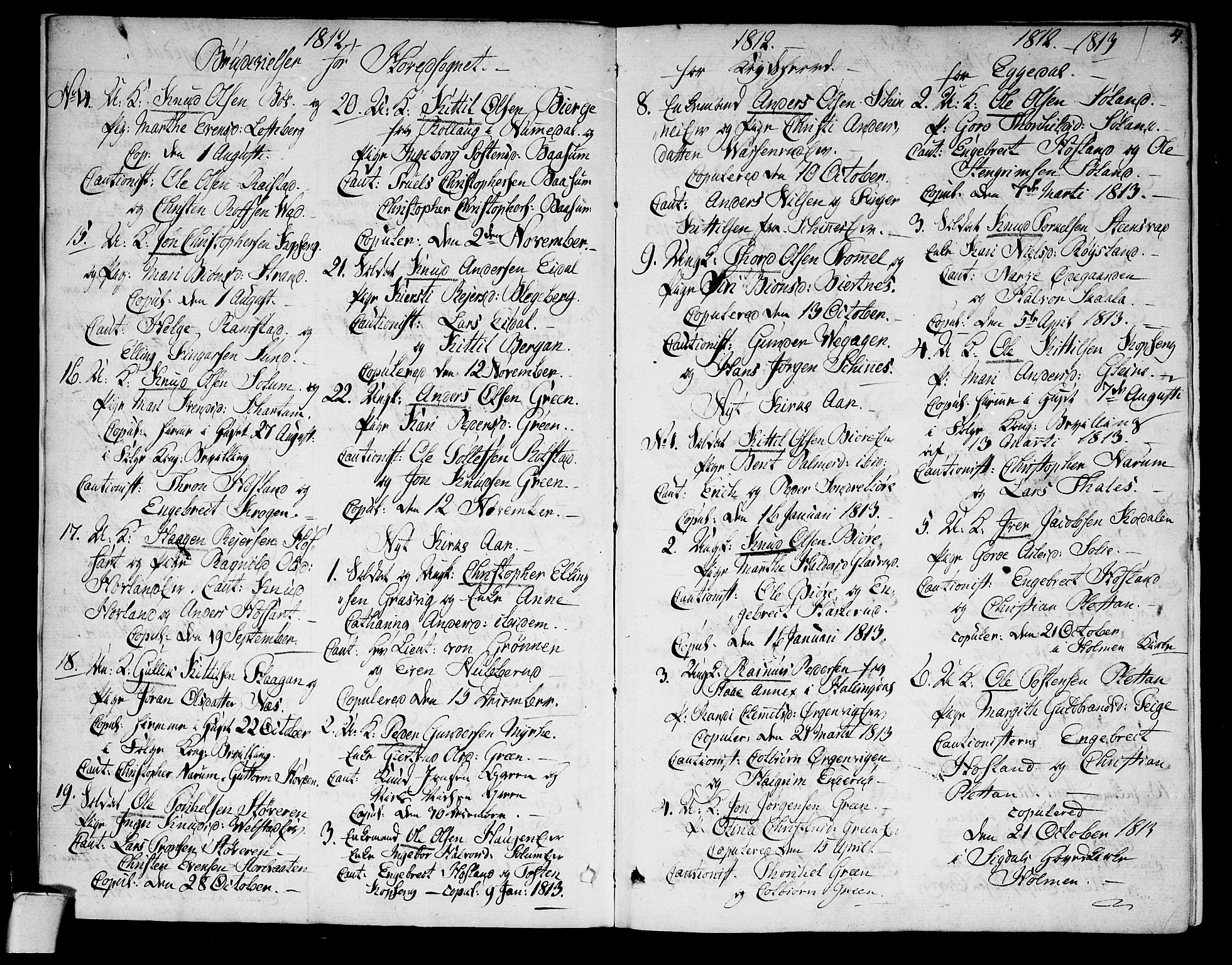 Sigdal kirkebøker, AV/SAKO-A-245/F/Fa/L0004: Parish register (official) no. I 4, 1812-1815, p. 4