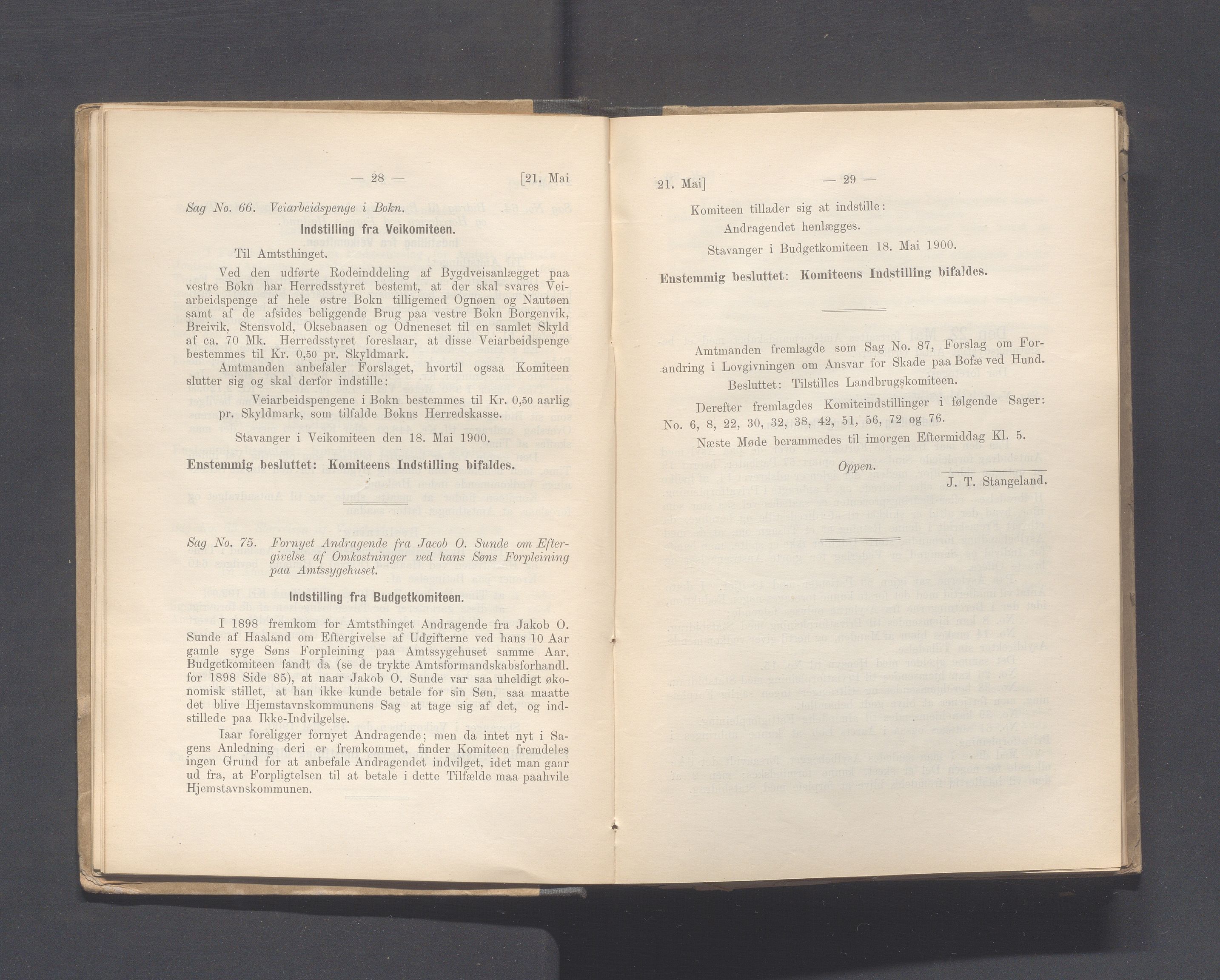 Rogaland fylkeskommune - Fylkesrådmannen , IKAR/A-900/A, 1900, p. 22