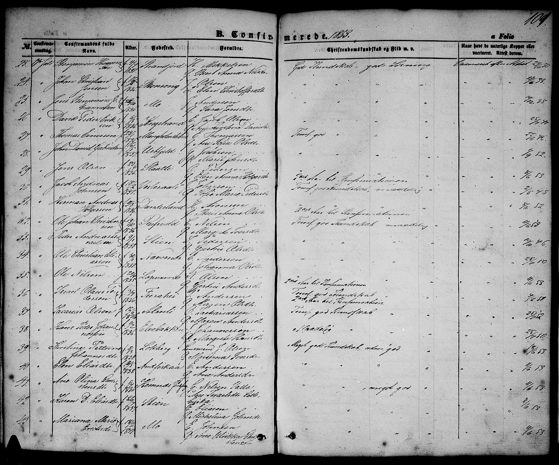 Ministerialprotokoller, klokkerbøker og fødselsregistre - Nordland, SAT/A-1459/827/L0414: Parish register (copy) no. 827C03, 1853-1865, p. 101