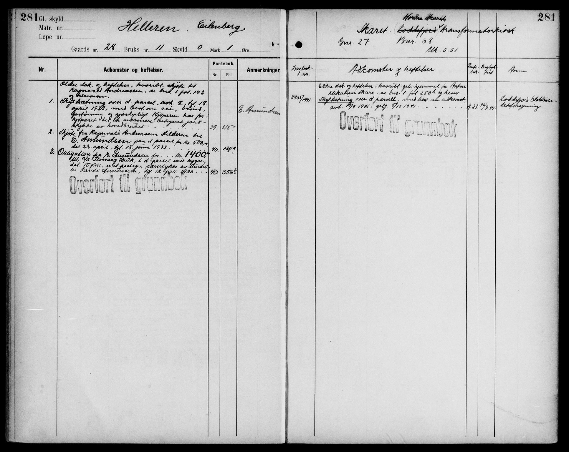Midhordland sorenskriveri, AV/SAB-A-3001/1/G/Ga/Gab/L0109: Mortgage register no. II.A.b.109, p. 281