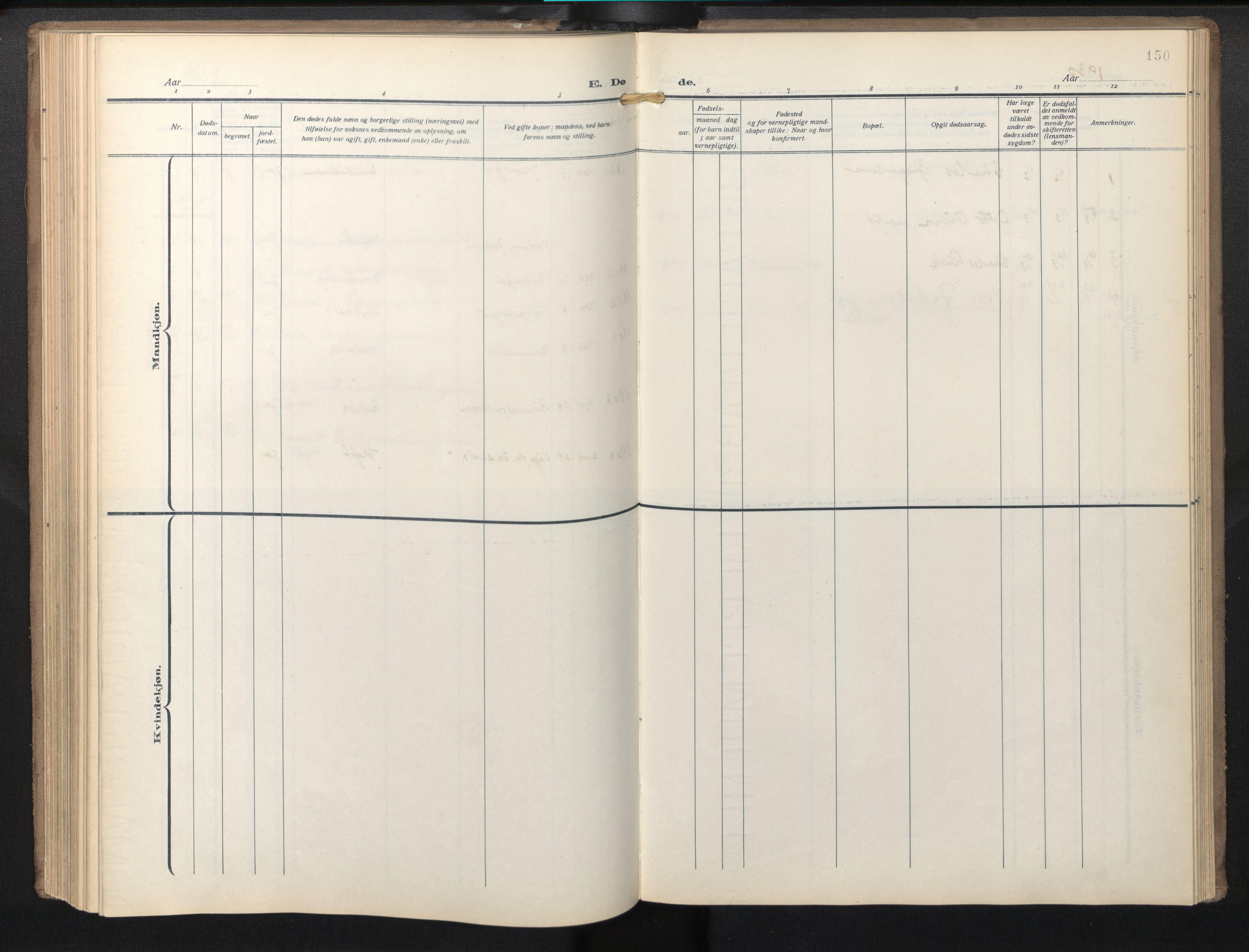 Den norske sjømannsmisjon i utlandet / Baltimore, AV/SAB-SAB/PA-0169/H/Ha/L0001: Parish register (official) no. A 1, 1927-1975, p. 149b-150a