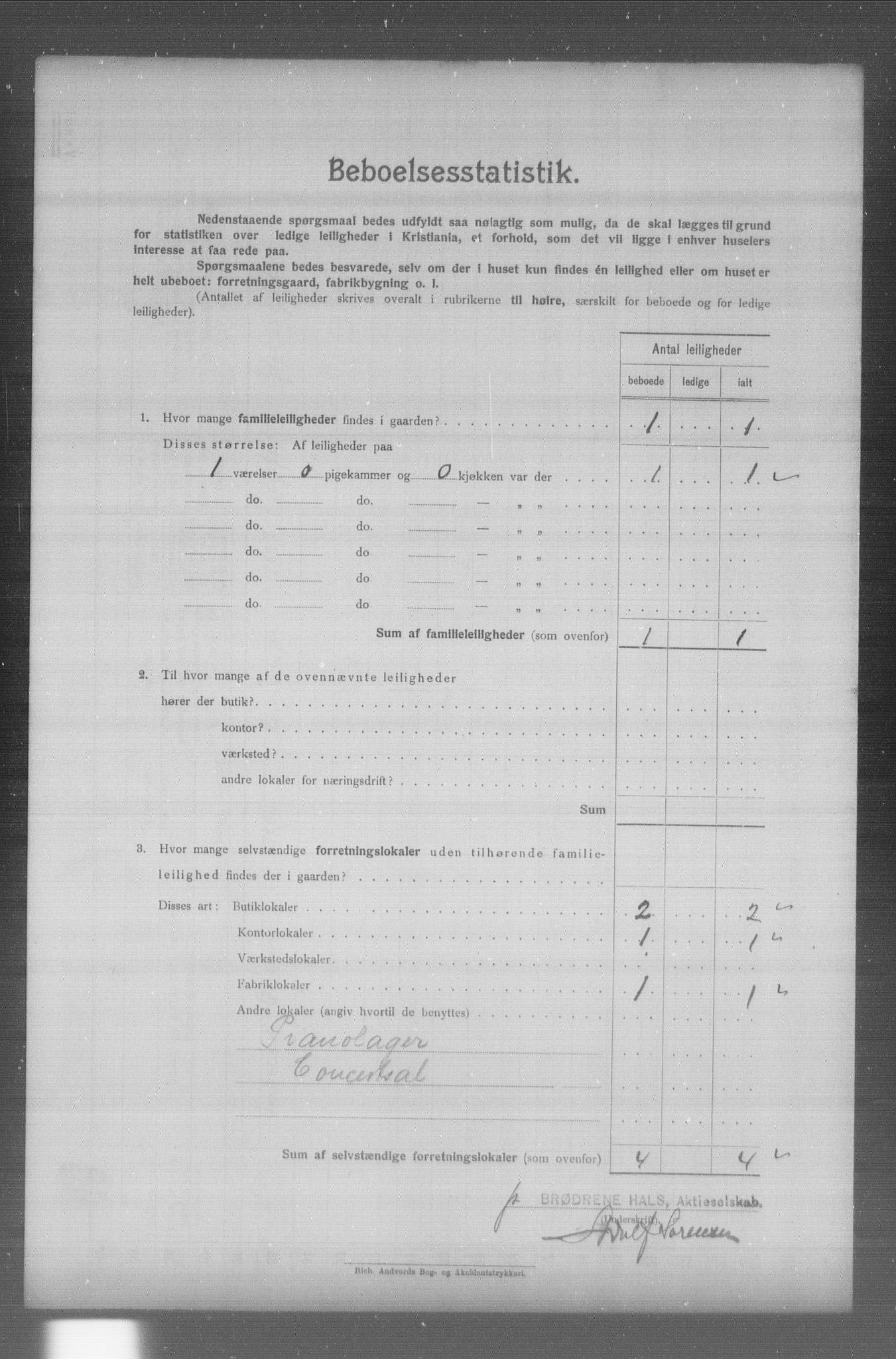 OBA, Municipal Census 1904 for Kristiania, 1904, p. 19648