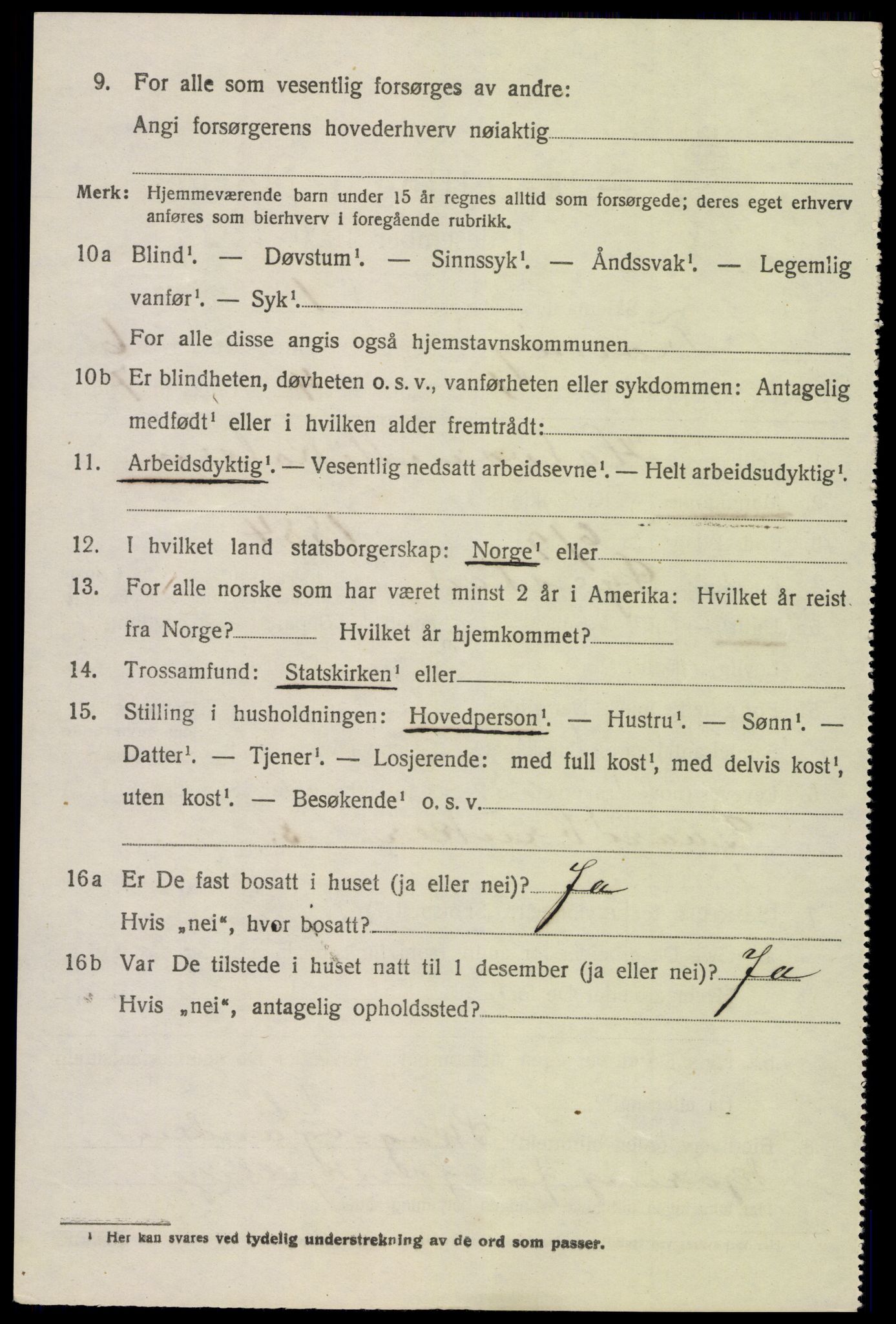 SAK, 1920 census for Tromøy, 1920, p. 4432