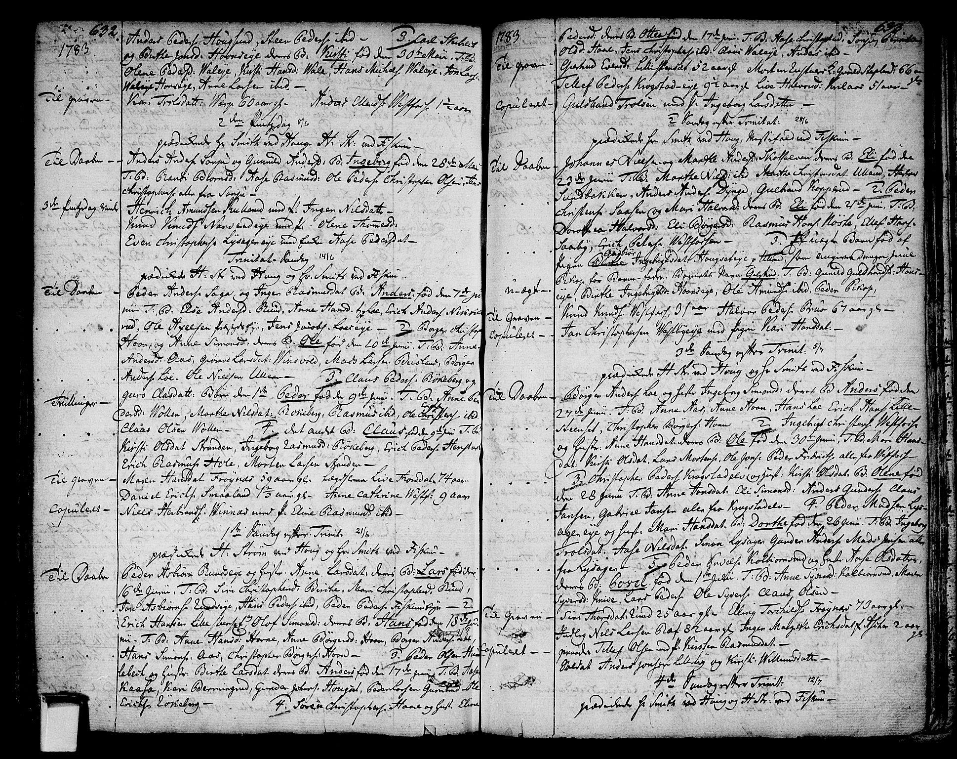 Eiker kirkebøker, AV/SAKO-A-4/F/Fa/L0008: Parish register (official) no. I 8, 1764-1788, p. 632-633