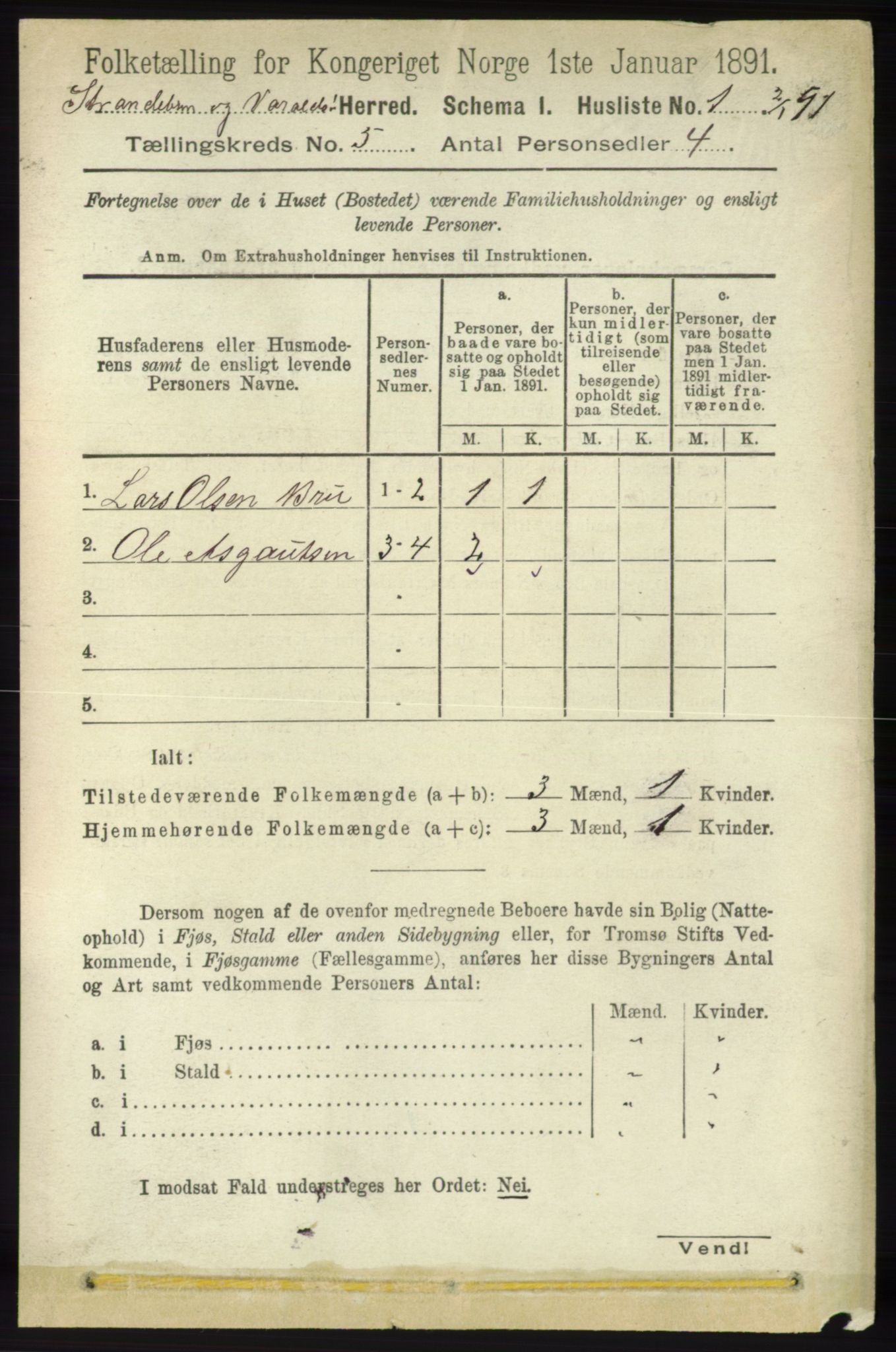 RA, 1891 census for 1226 Strandebarm og Varaldsøy, 1891, p. 1792