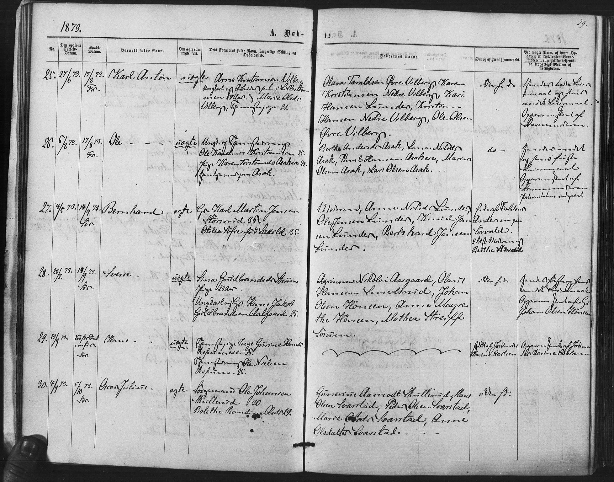 Sørum prestekontor Kirkebøker, AV/SAO-A-10303/F/Fa/L0006: Parish register (official) no. I 6, 1864-1877, p. 29