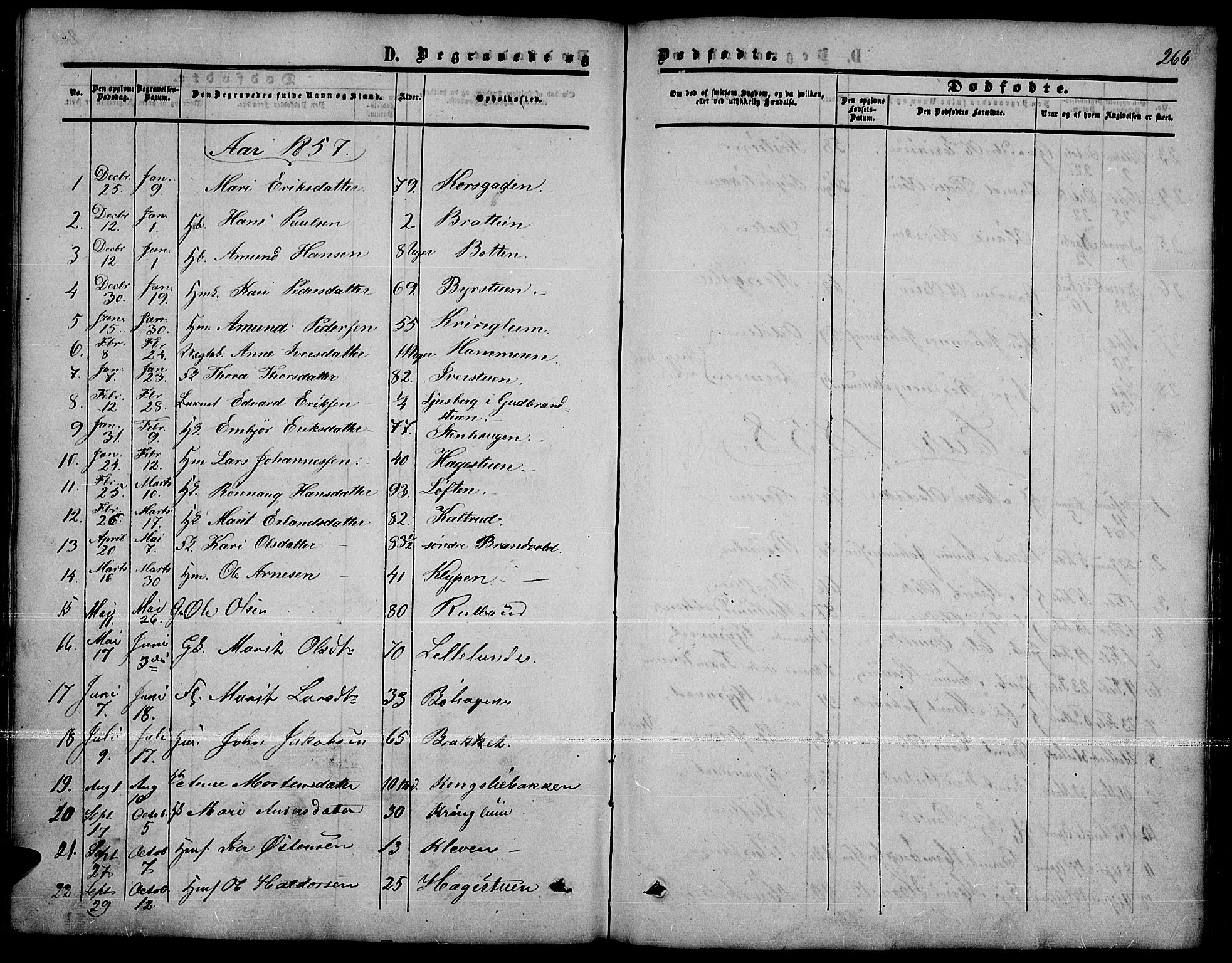 Nord-Fron prestekontor, SAH/PREST-080/H/Ha/Hab/L0001: Parish register (copy) no. 1, 1851-1883, p. 266