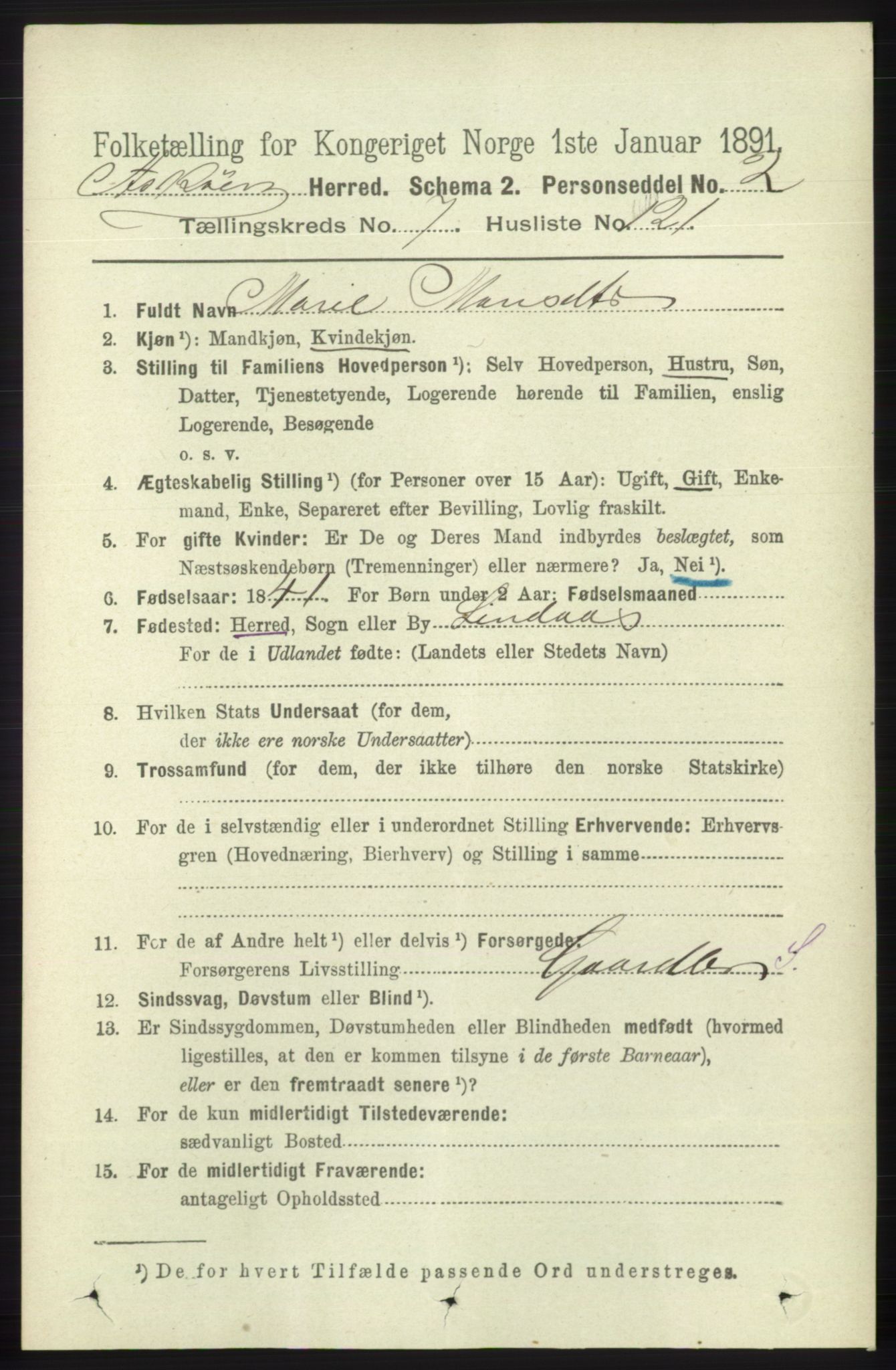 RA, 1891 census for 1247 Askøy, 1891, p. 5306