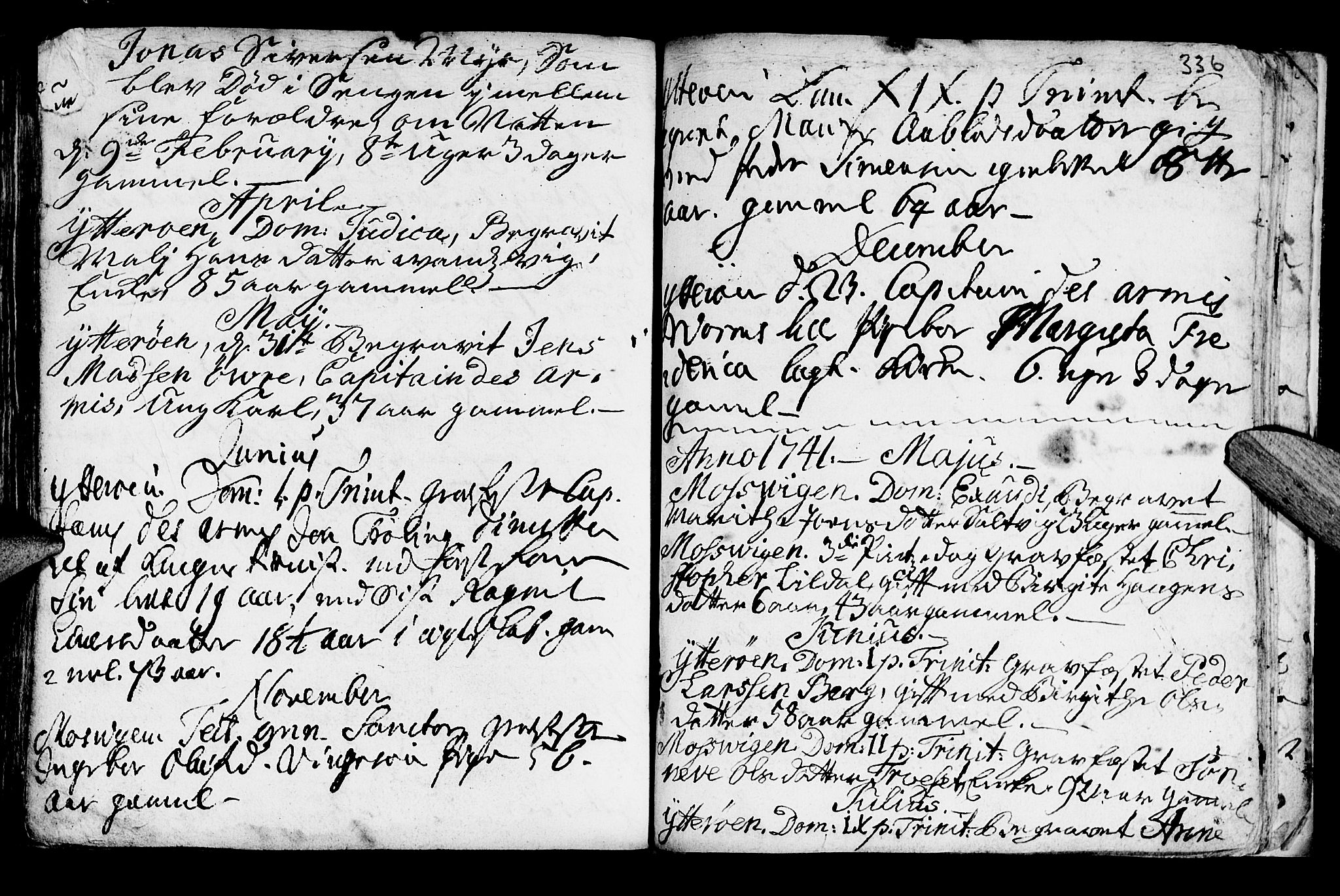 Ministerialprotokoller, klokkerbøker og fødselsregistre - Nord-Trøndelag, SAT/A-1458/722/L0215: Parish register (official) no. 722A02, 1718-1755, p. 336