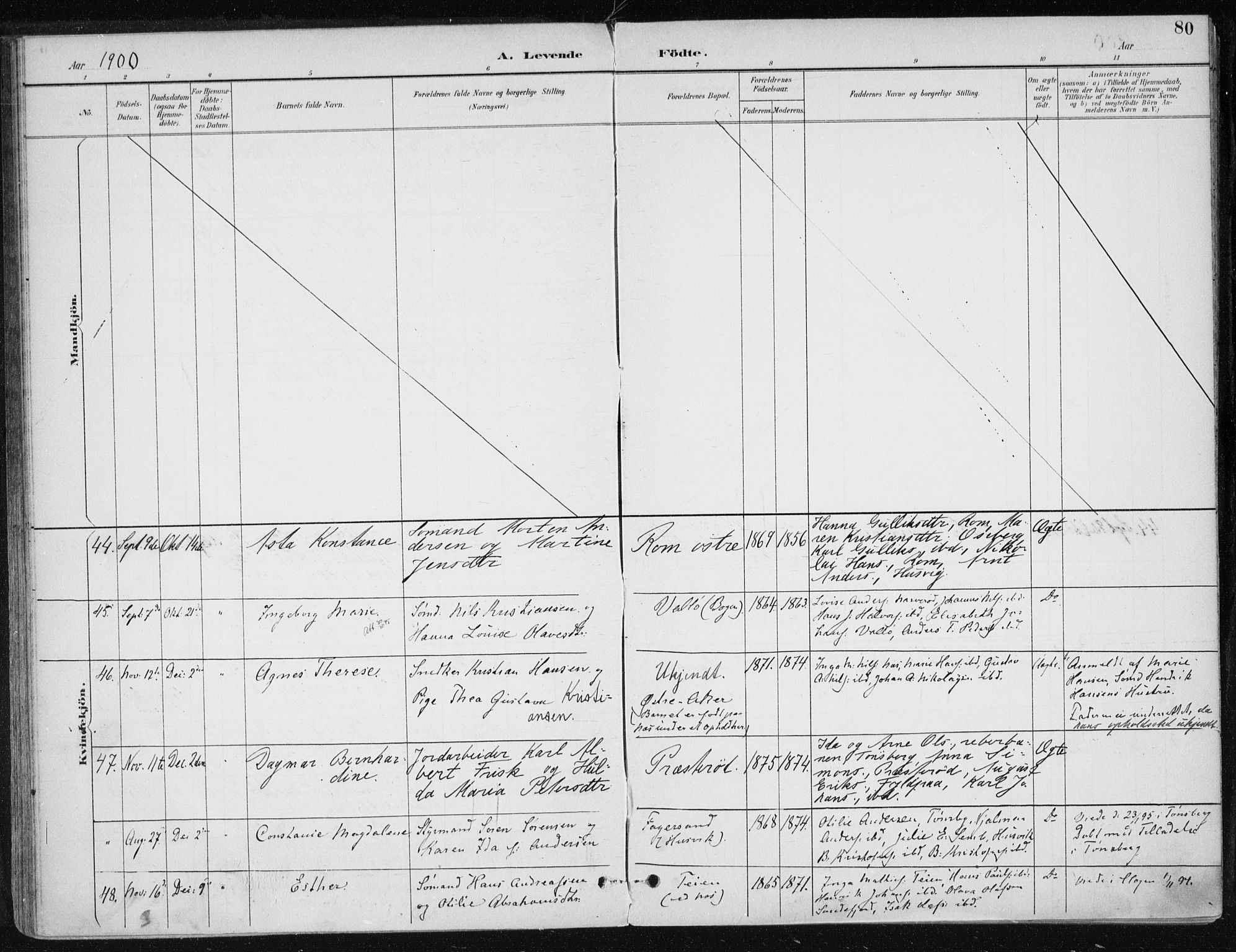 Sem kirkebøker, AV/SAKO-A-5/F/Fb/L0005: Parish register (official) no. II 5, 1892-1904, p. 80