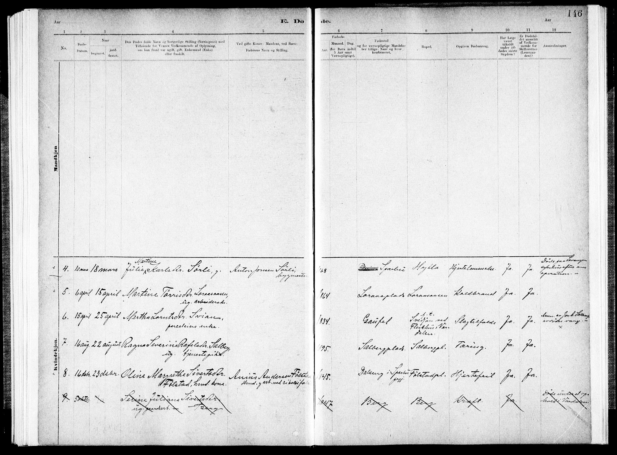 Ministerialprotokoller, klokkerbøker og fødselsregistre - Nord-Trøndelag, SAT/A-1458/731/L0309: Parish register (official) no. 731A01, 1879-1918, p. 146