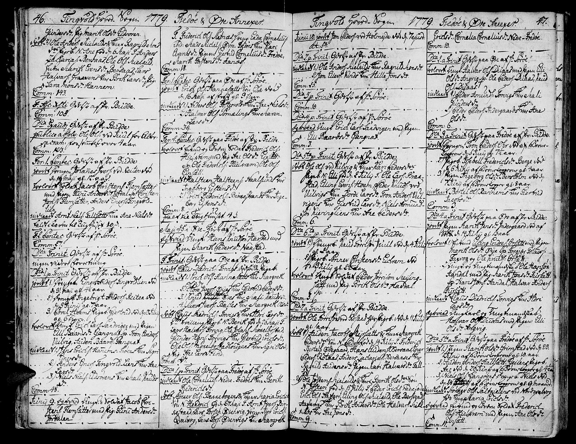 Ministerialprotokoller, klokkerbøker og fødselsregistre - Møre og Romsdal, SAT/A-1454/586/L0980: Parish register (official) no. 586A06, 1776-1794, p. 46-47