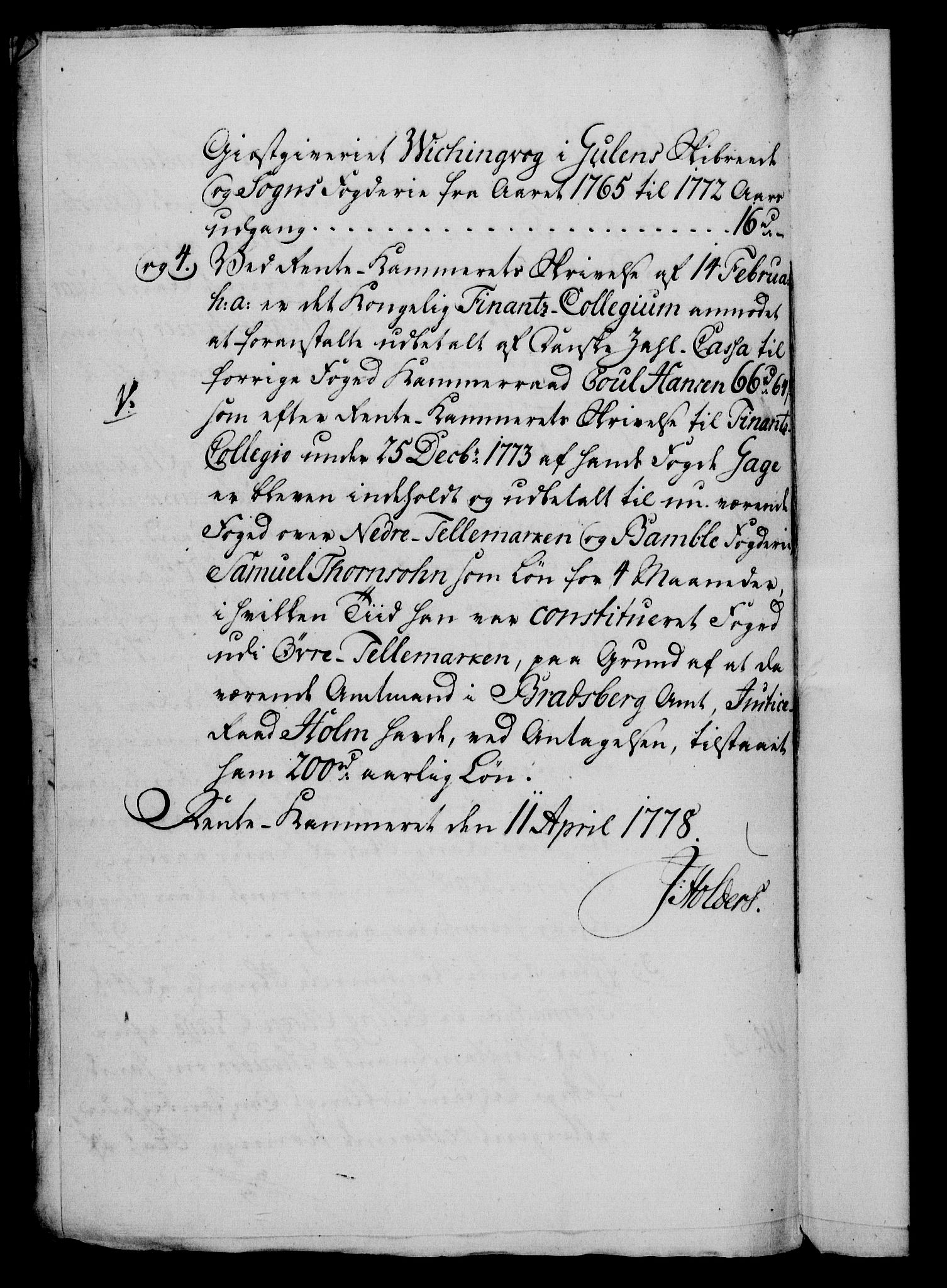 Rentekammeret, Kammerkanselliet, RA/EA-3111/G/Gf/Gfa/L0060: Norsk relasjons- og resolusjonsprotokoll (merket RK 52.60), 1778, p. 321