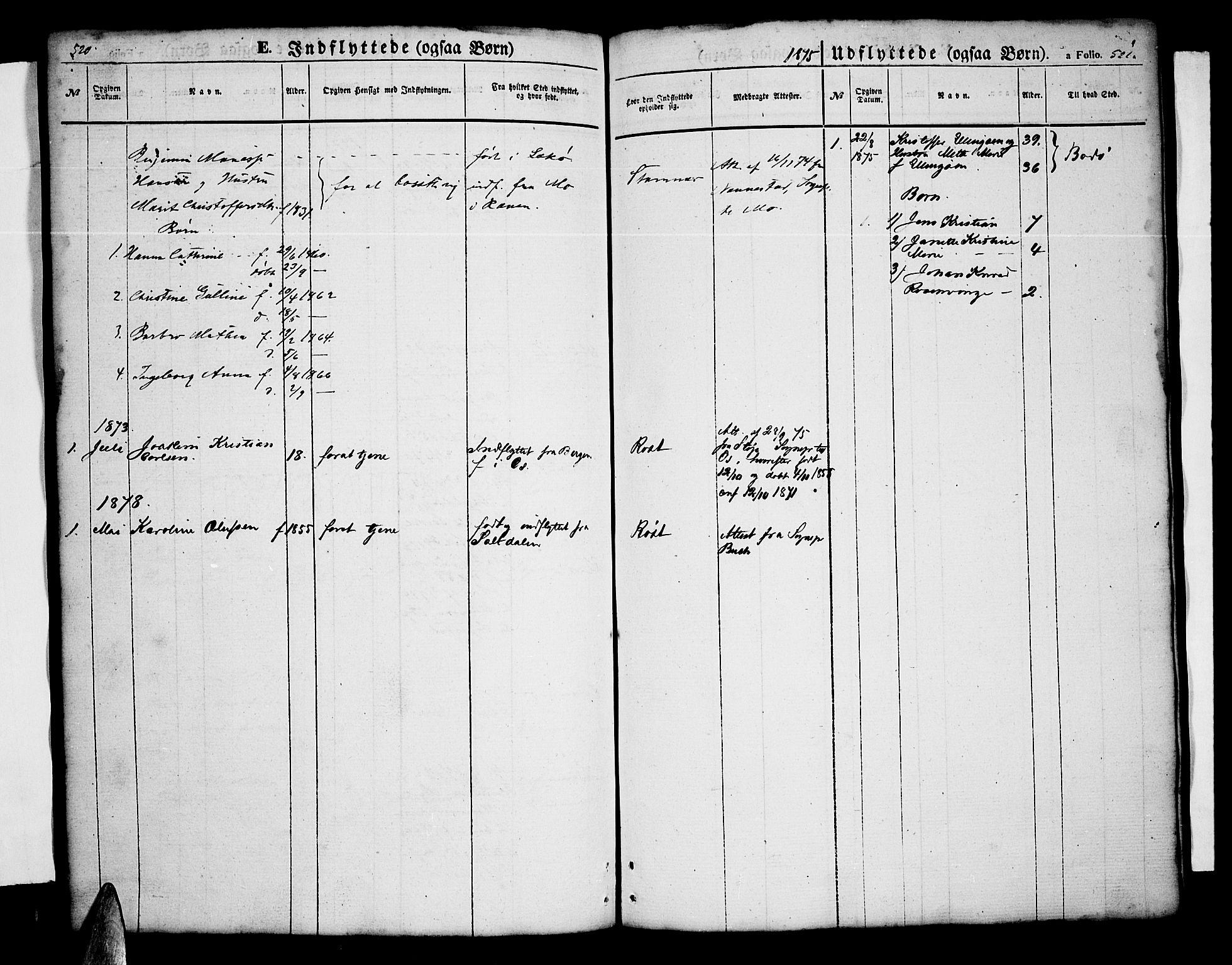 Ministerialprotokoller, klokkerbøker og fødselsregistre - Nordland, AV/SAT-A-1459/808/L0130: Parish register (copy) no. 808C01, 1851-1878, p. 520-521