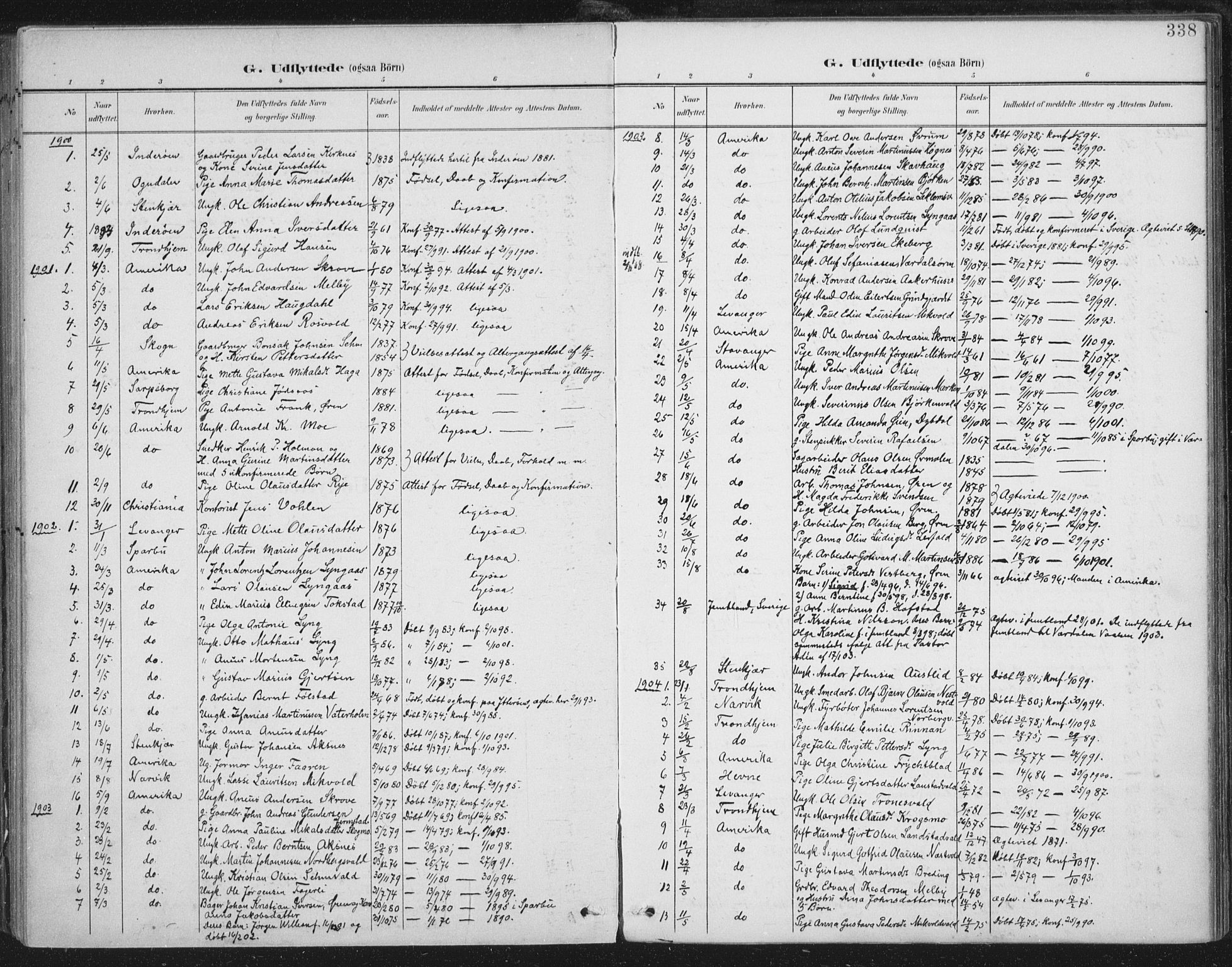 Ministerialprotokoller, klokkerbøker og fødselsregistre - Nord-Trøndelag, SAT/A-1458/723/L0246: Parish register (official) no. 723A15, 1900-1917, p. 338