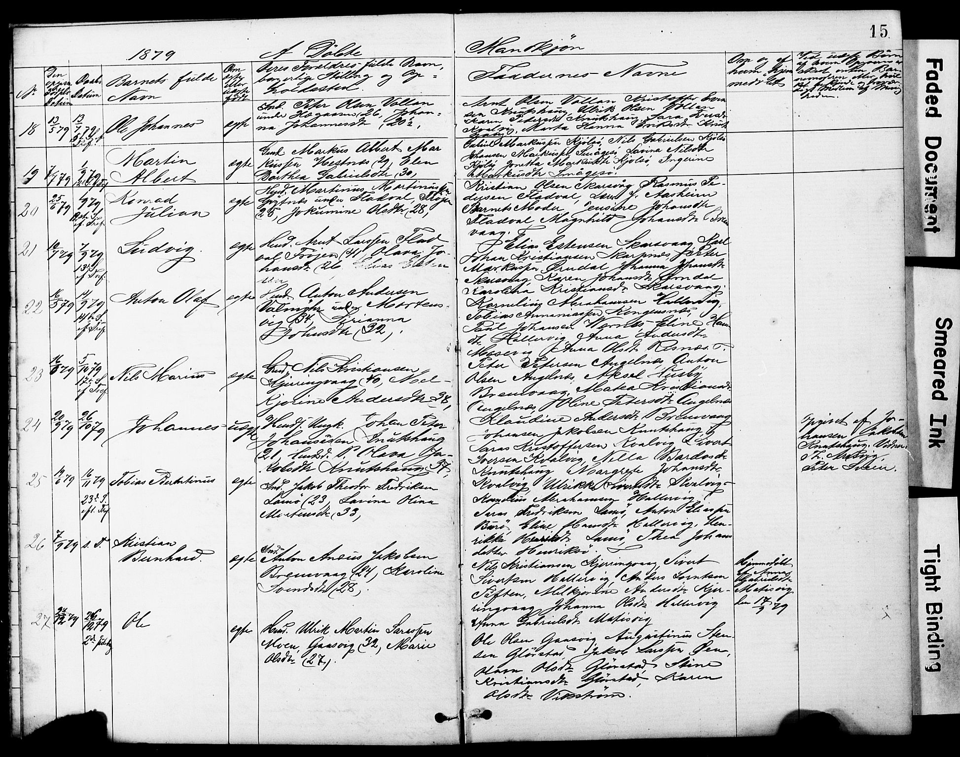 Ministerialprotokoller, klokkerbøker og fødselsregistre - Sør-Trøndelag, SAT/A-1456/634/L0541: Parish register (copy) no. 634C03, 1874-1891, p. 15