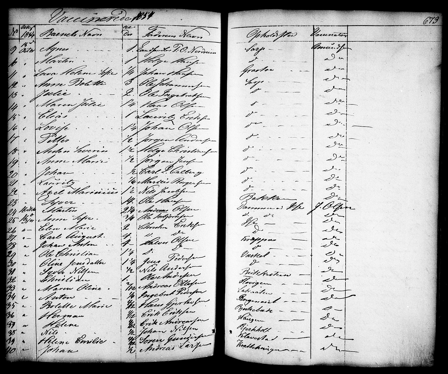 Skjeberg prestekontor Kirkebøker, AV/SAO-A-10923/F/Fa/L0006: Parish register (official) no. I 6, 1846-1858, p. 673