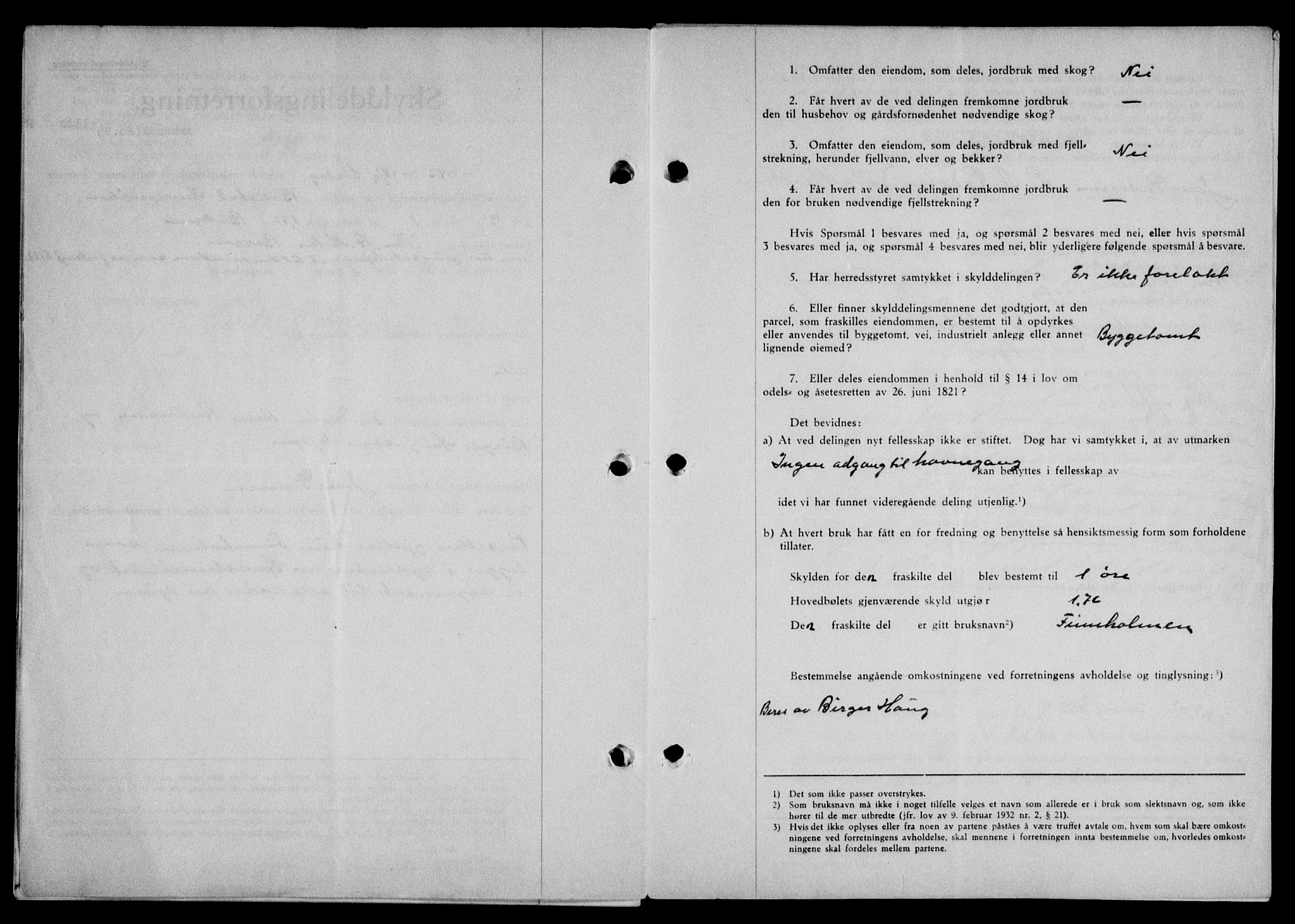 Lofoten sorenskriveri, SAT/A-0017/1/2/2C/L0011a: Mortgage book no. 11a, 1943-1943, Diary no: : 1133/1943