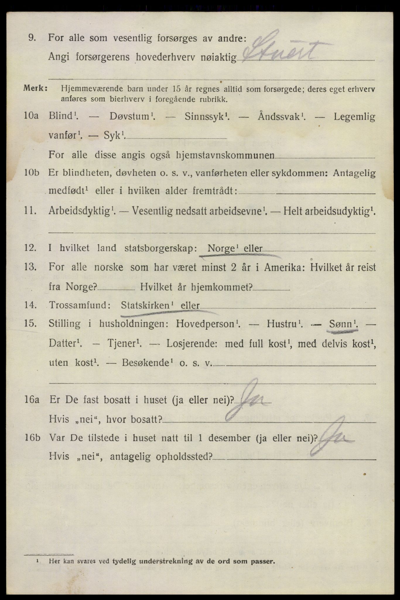 SAKO, 1920 census for Sandeherred, 1920, p. 12713